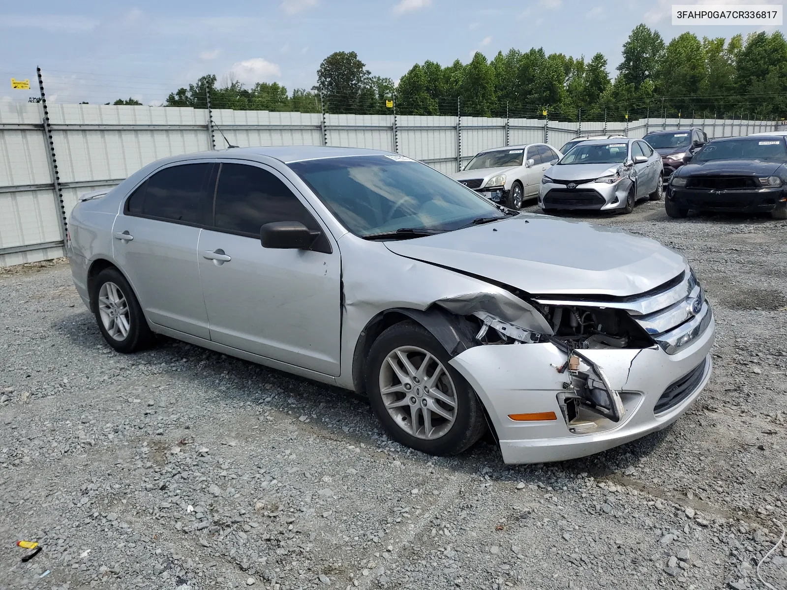 2012 Ford Fusion S VIN: 3FAHP0GA7CR336817 Lot: 57495514