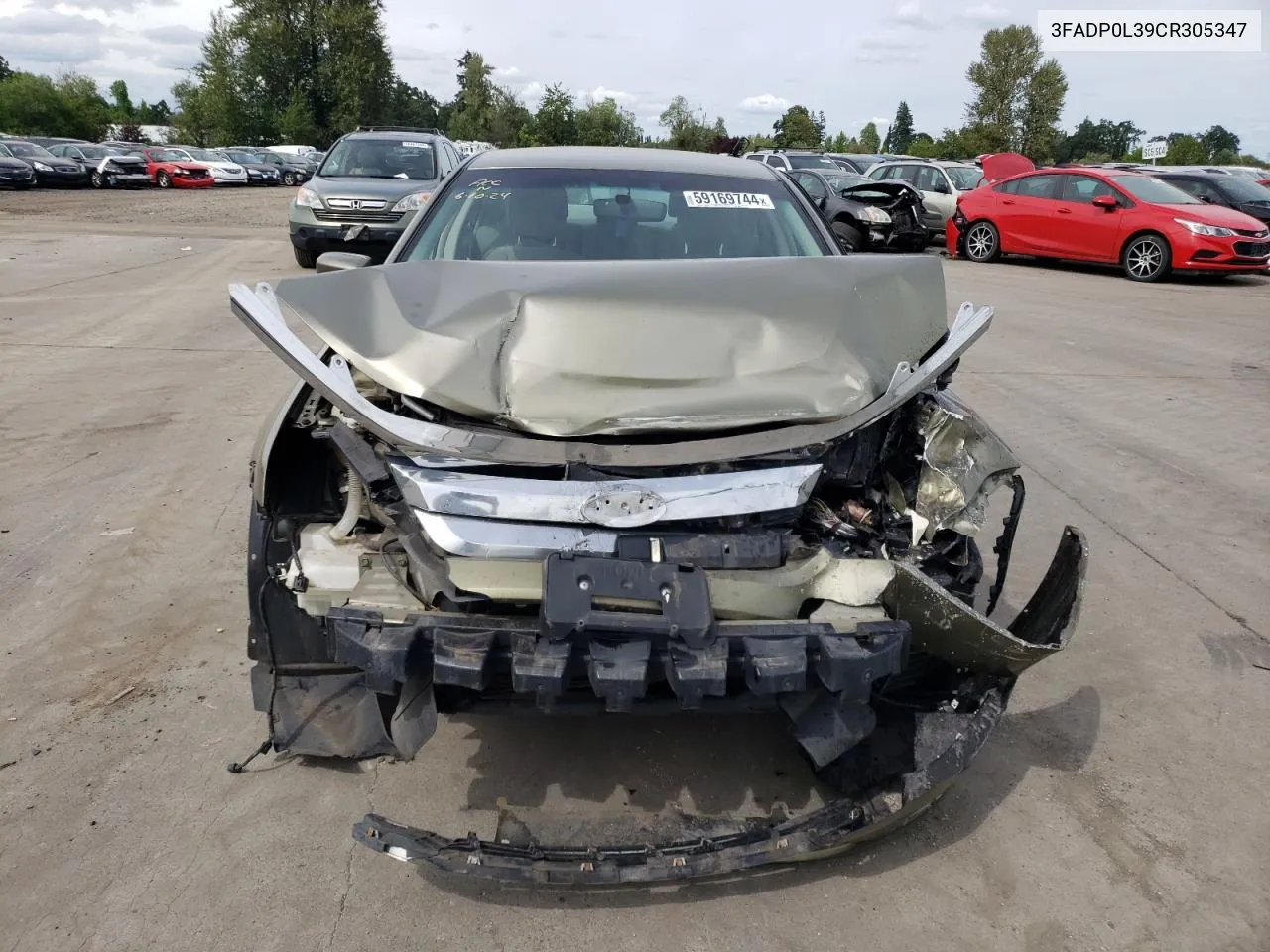 2012 Ford Fusion Hybrid VIN: 3FADP0L39CR305347 Lot: 59169744