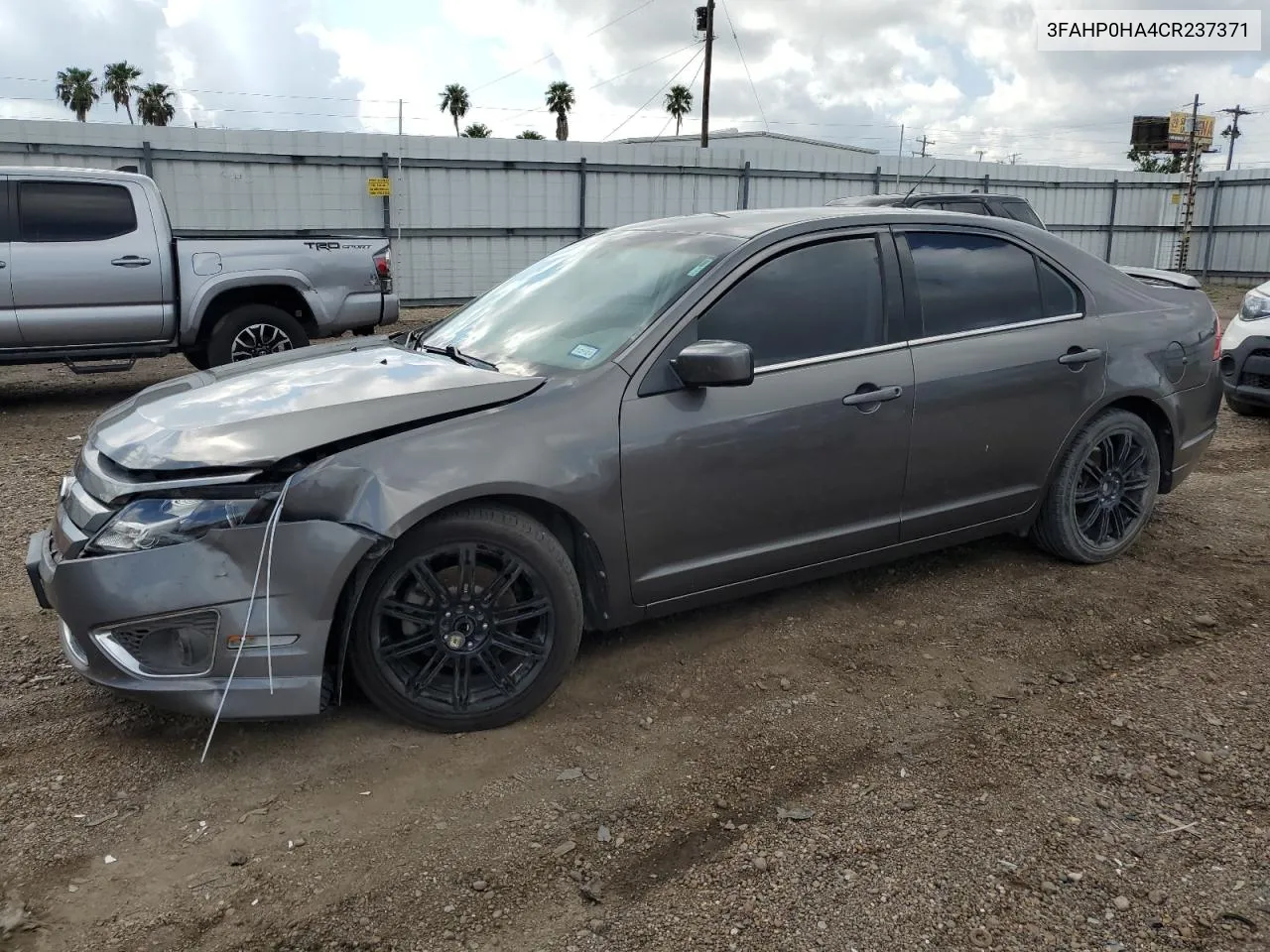 2012 Ford Fusion Se VIN: 3FAHP0HA4CR237371 Lot: 59348634