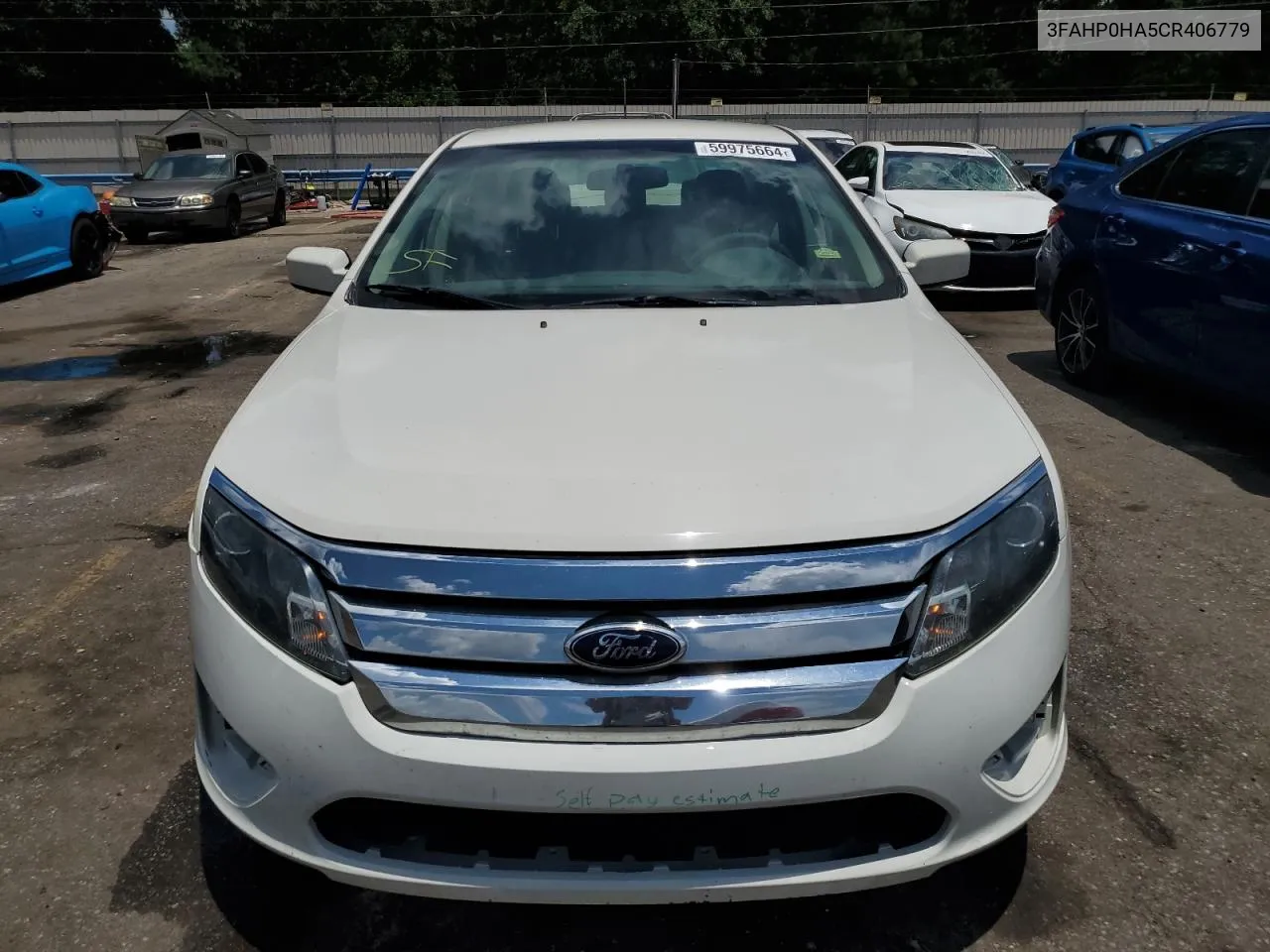 2012 Ford Fusion Se VIN: 3FAHP0HA5CR406779 Lot: 59975664