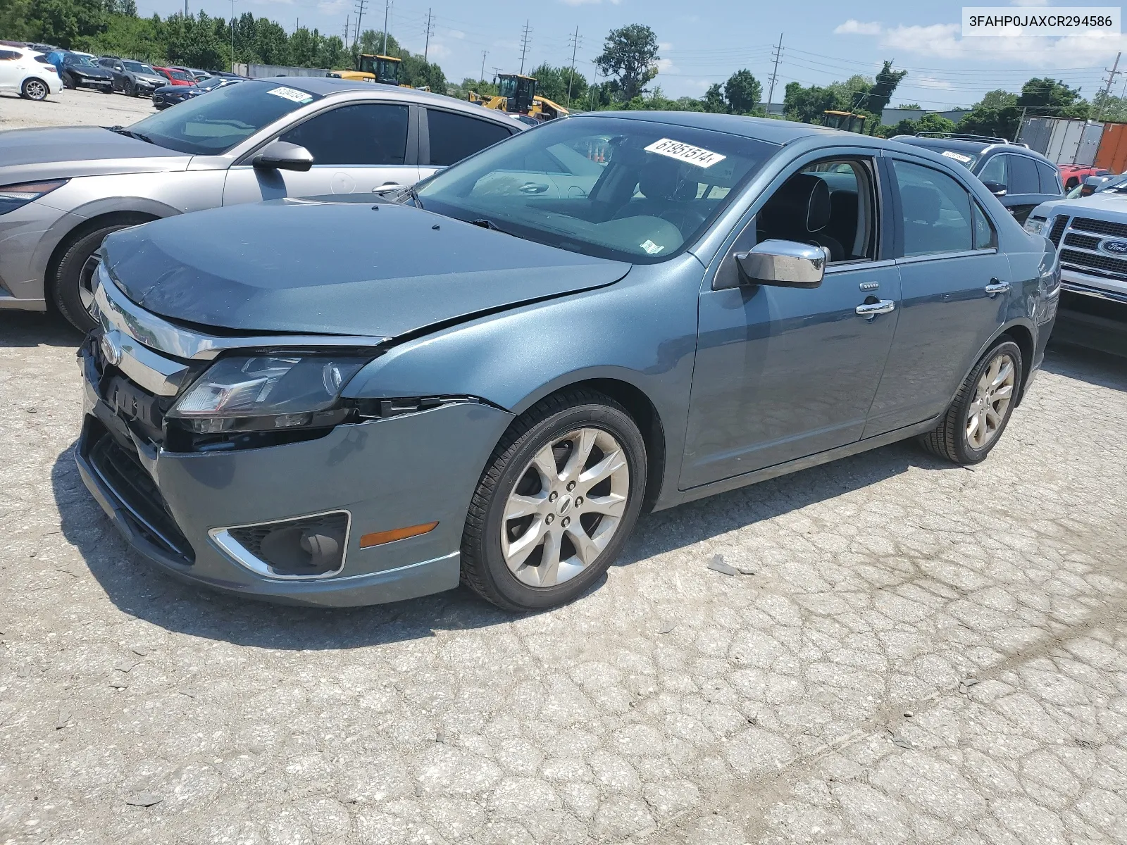 2012 Ford Fusion Sel VIN: 3FAHP0JAXCR294586 Lot: 61951514