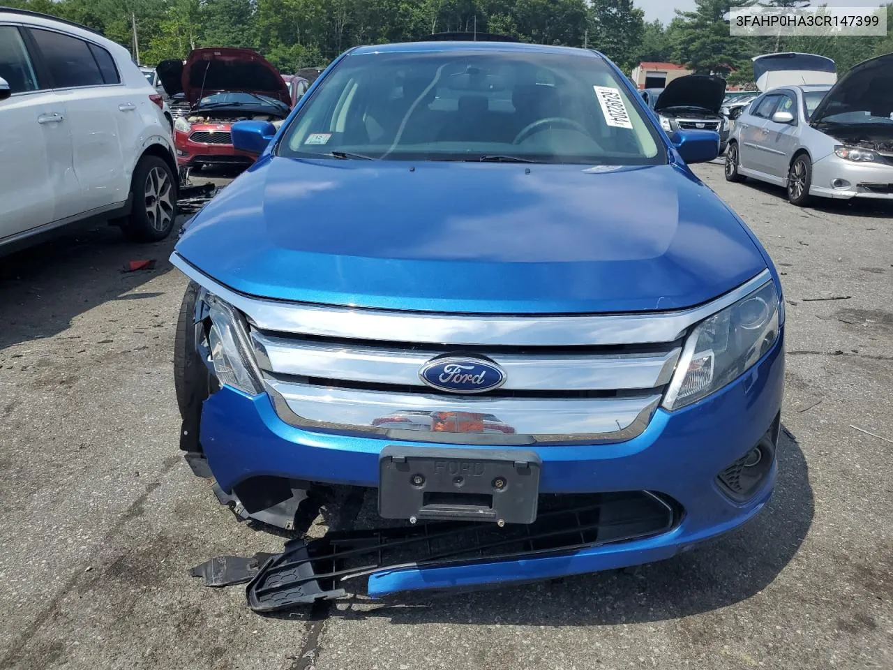 2012 Ford Fusion Se VIN: 3FAHP0HA3CR147399 Lot: 62492204