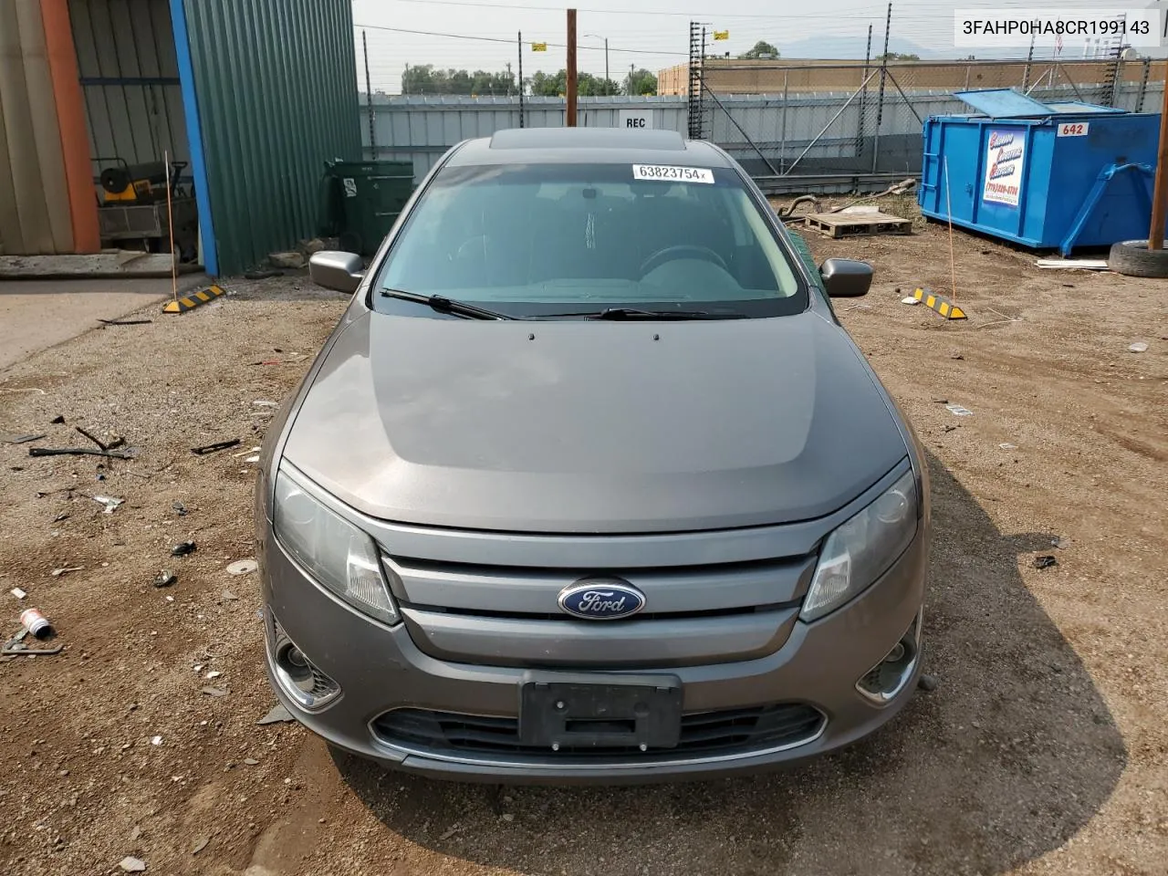 2012 Ford Fusion Se VIN: 3FAHP0HA8CR199143 Lot: 63823754