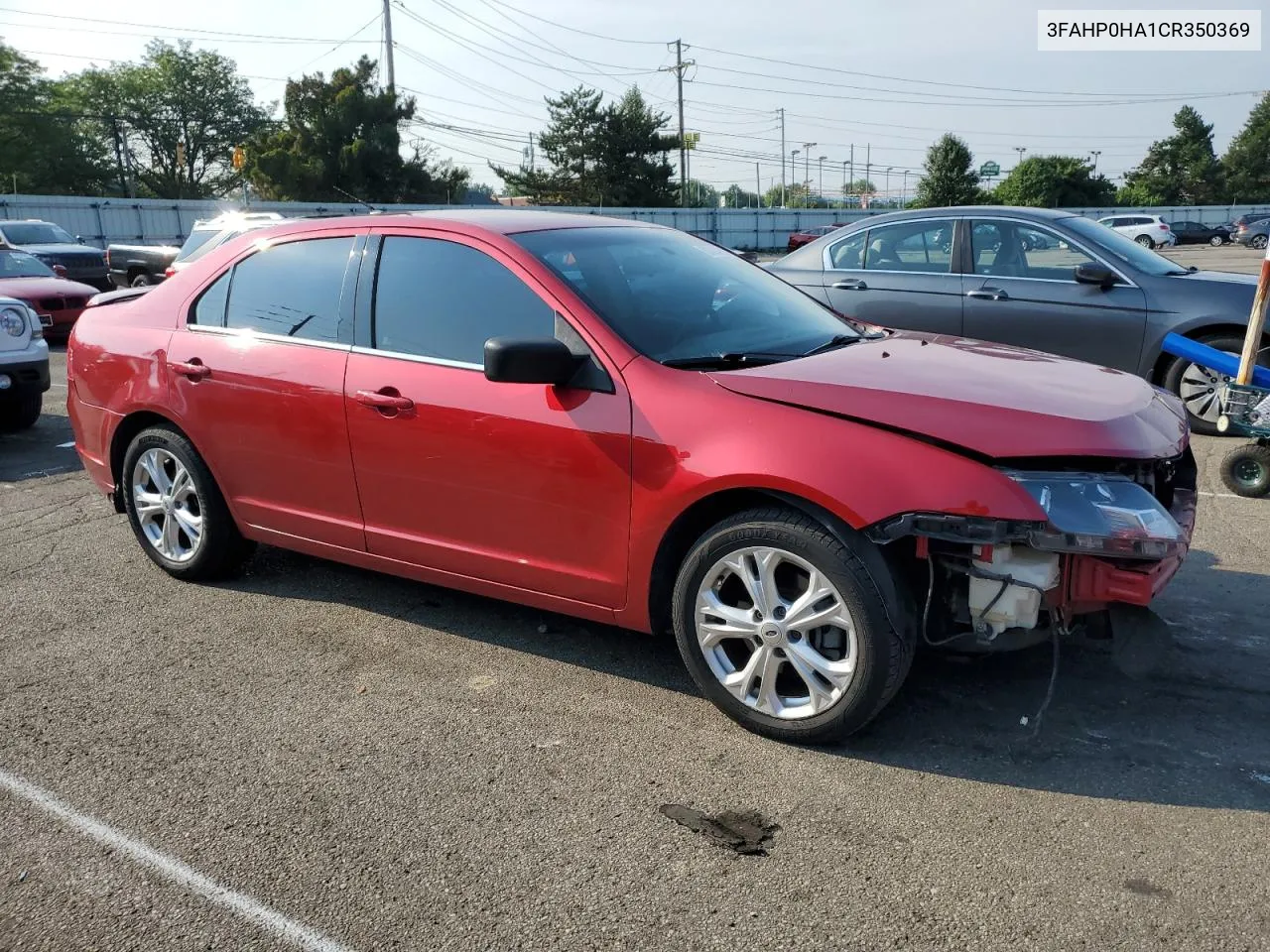 2012 Ford Fusion Se VIN: 3FAHP0HA1CR350369 Lot: 63904214