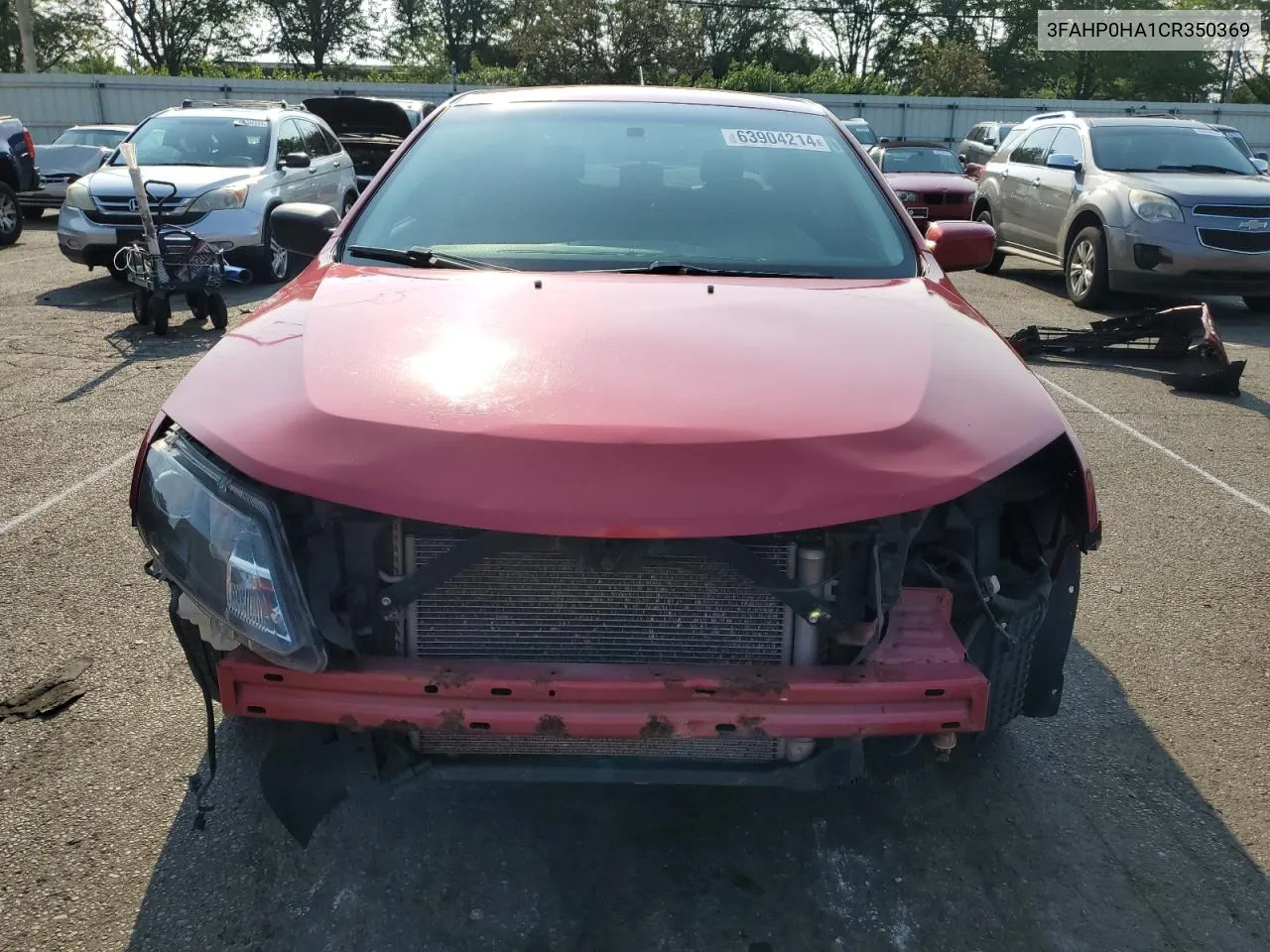 2012 Ford Fusion Se VIN: 3FAHP0HA1CR350369 Lot: 63904214