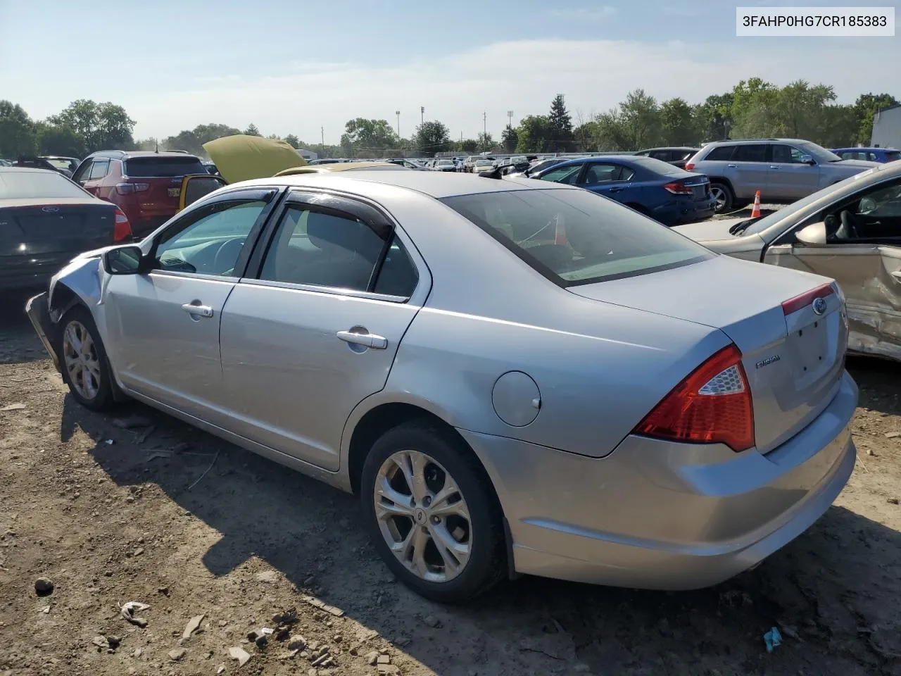 2012 Ford Fusion Se VIN: 3FAHP0HG7CR185383 Lot: 64357884