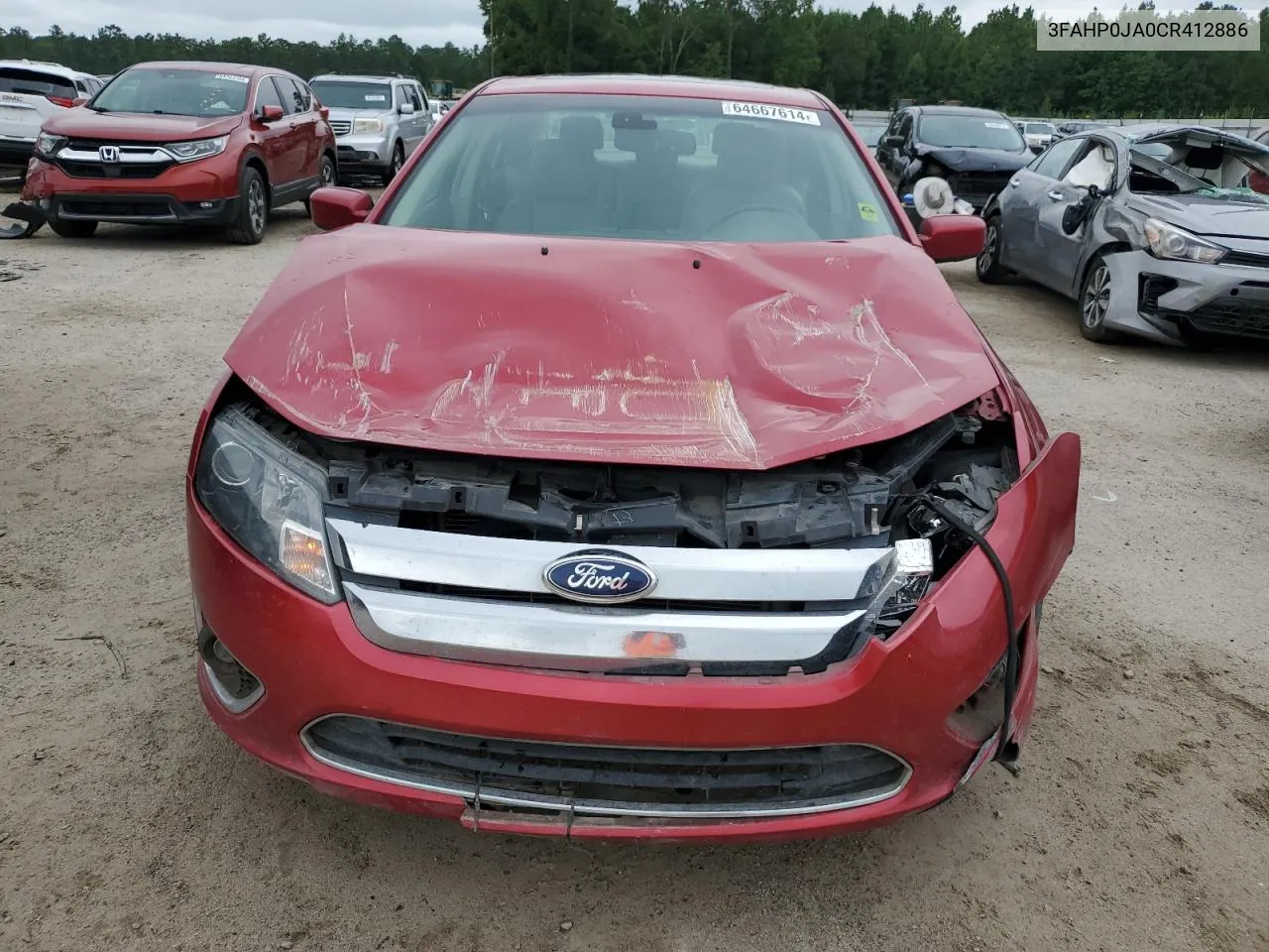 2012 Ford Fusion Sel VIN: 3FAHP0JA0CR412886 Lot: 64667614