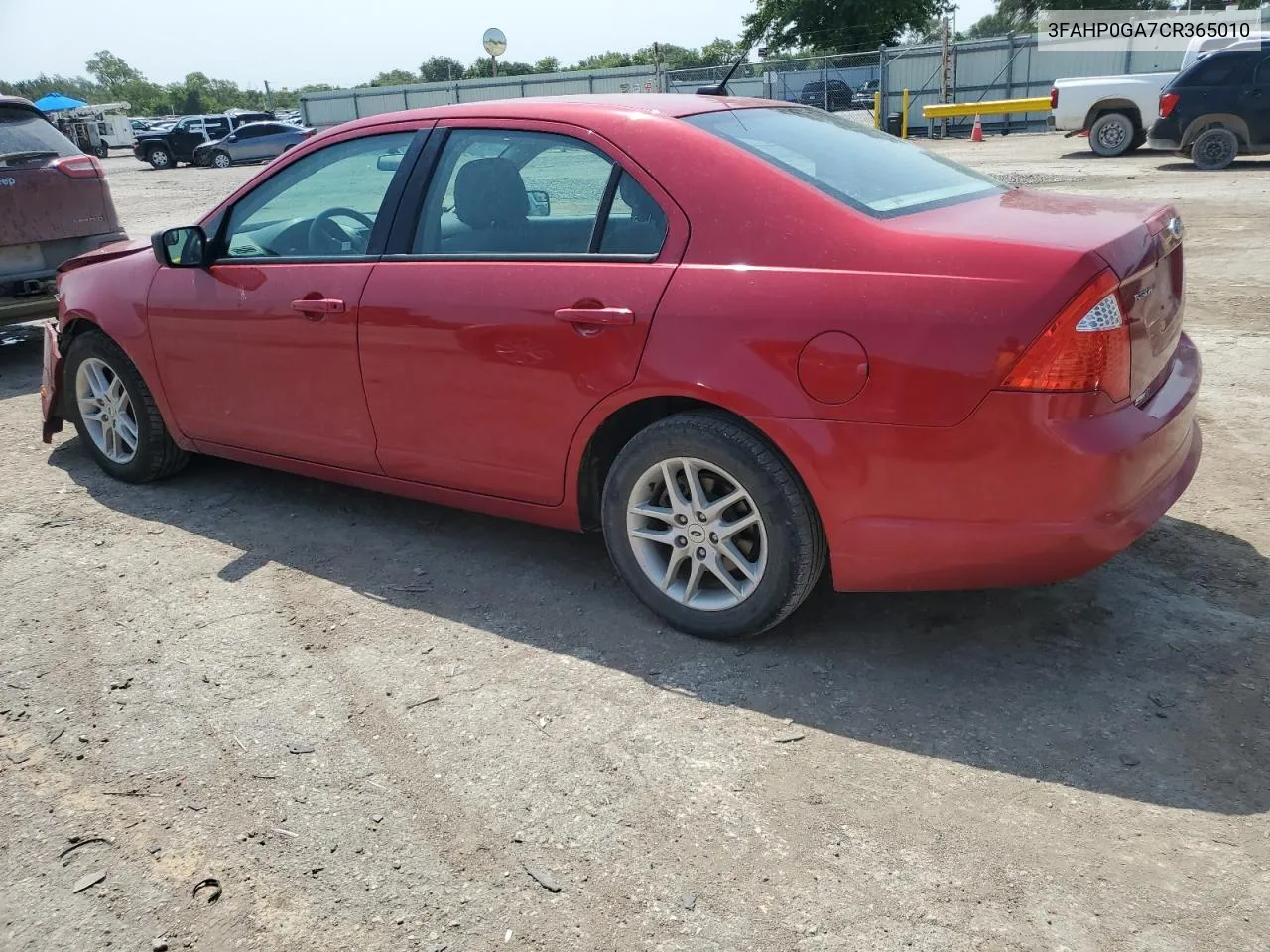 2012 Ford Fusion S VIN: 3FAHP0GA7CR365010 Lot: 64752664