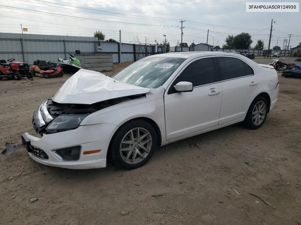 2012 Ford Fusion Sel VIN: 3FAHP0JA5CR124930 Lot: 65002924