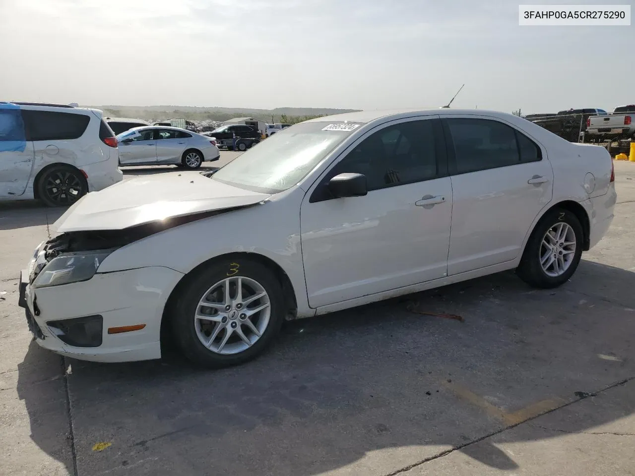 2012 Ford Fusion S VIN: 3FAHP0GA5CR275290 Lot: 65957324