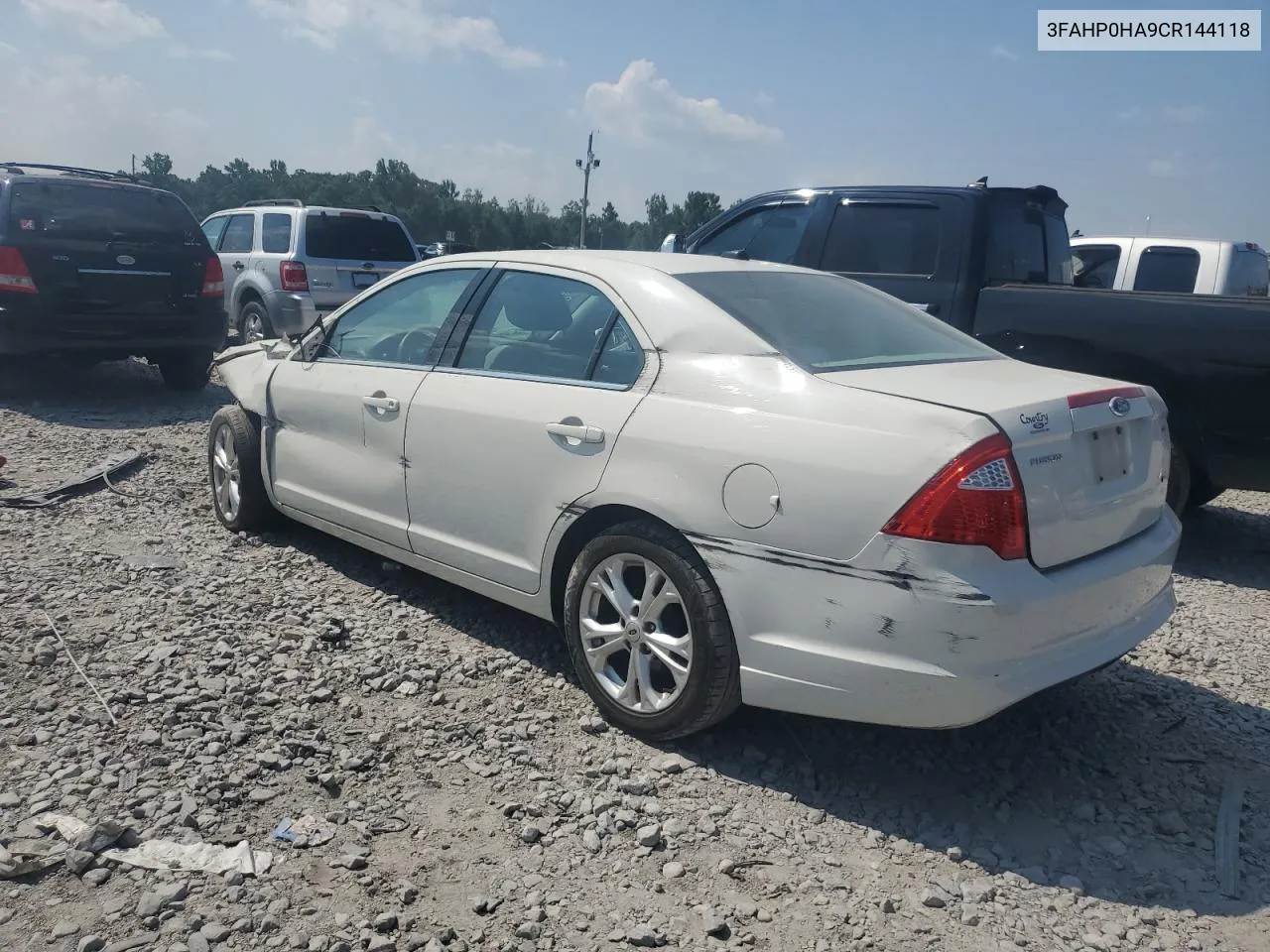 2012 Ford Fusion Se VIN: 3FAHP0HA9CR144118 Lot: 66319484