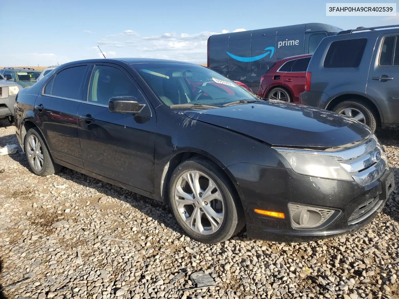 2012 Ford Fusion Se VIN: 3FAHP0HA9CR402539 Lot: 66805884