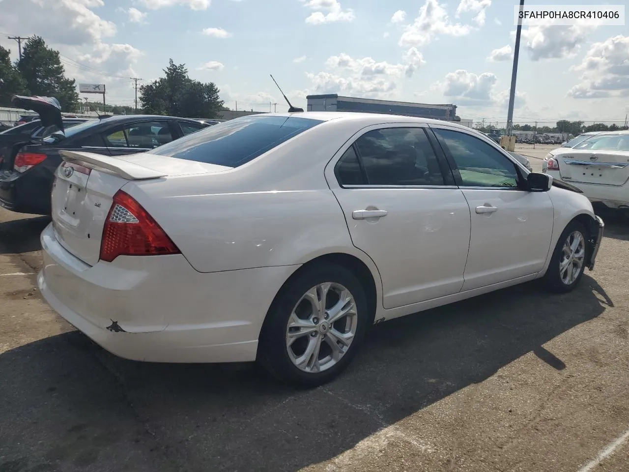 2012 Ford Fusion Se VIN: 3FAHP0HA8CR410406 Lot: 66876674