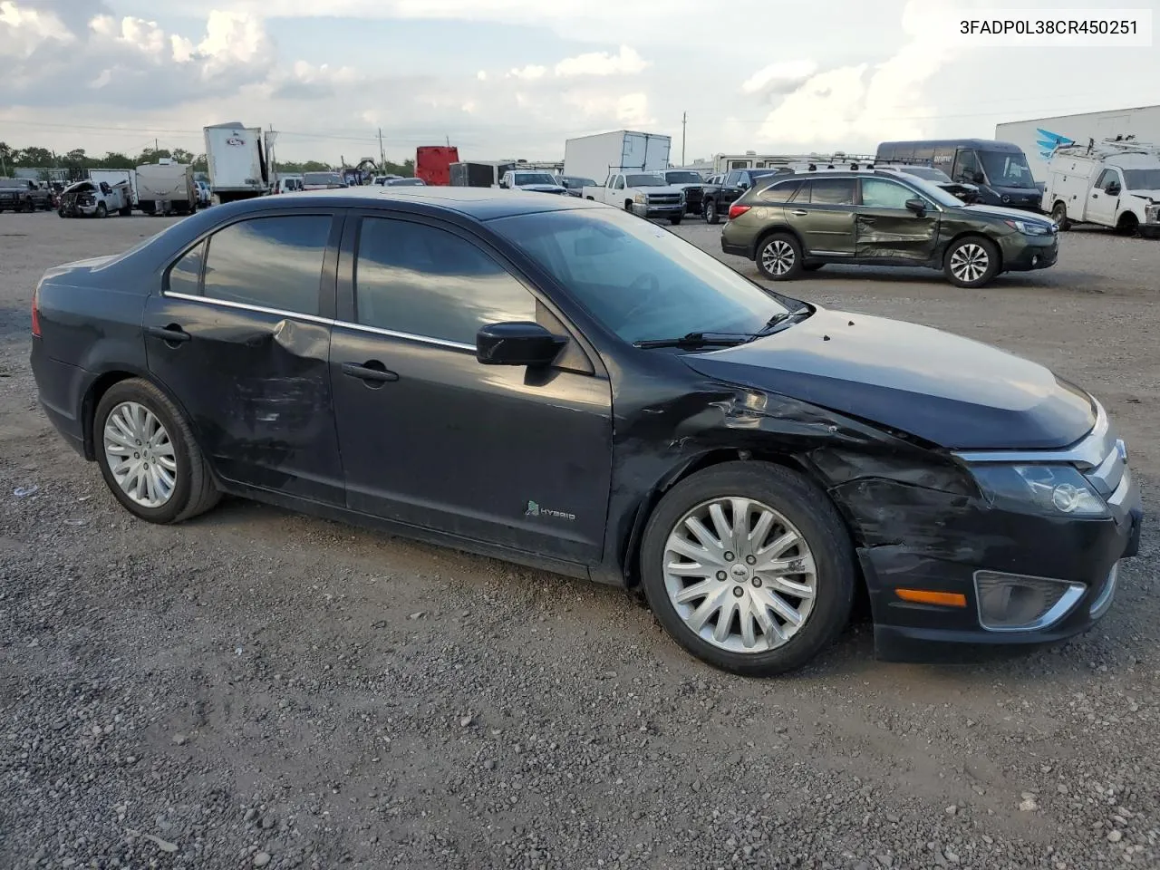 2012 Ford Fusion Hybrid VIN: 3FADP0L38CR450251 Lot: 67137974