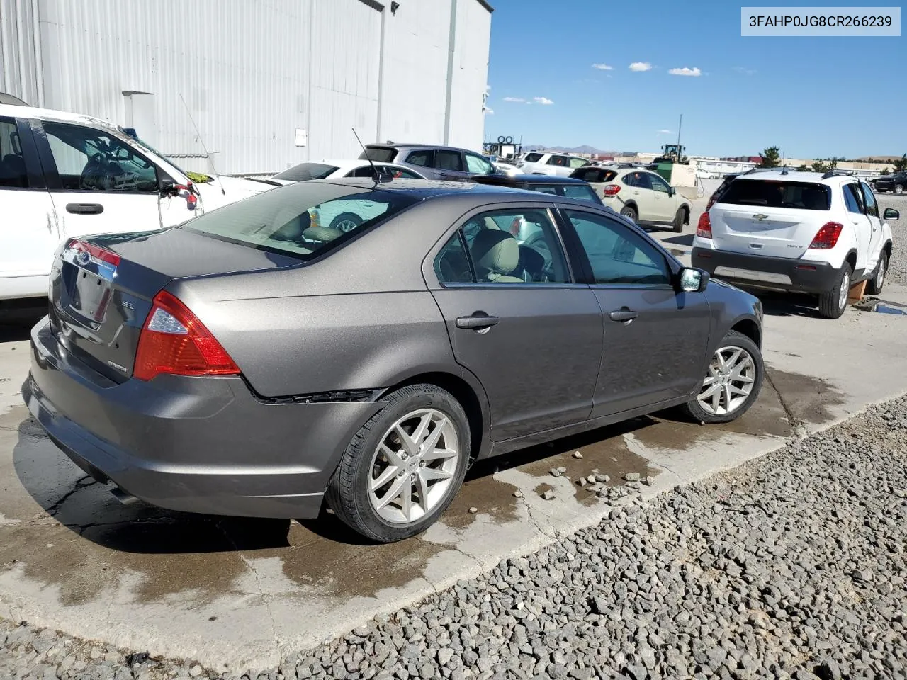 2012 Ford Fusion Sel VIN: 3FAHP0JG8CR266239 Lot: 67267404