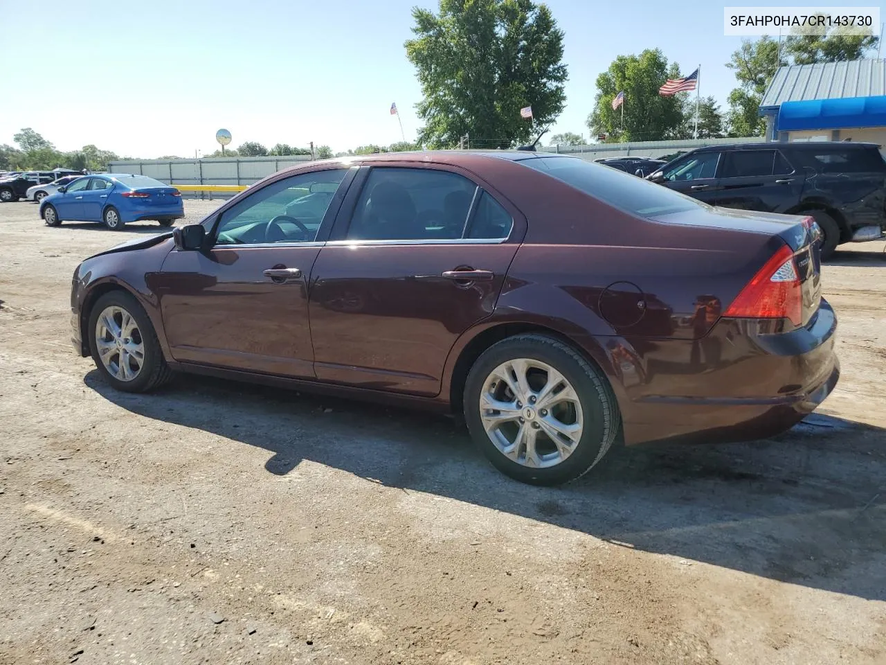 2012 Ford Fusion Se VIN: 3FAHP0HA7CR143730 Lot: 67394574