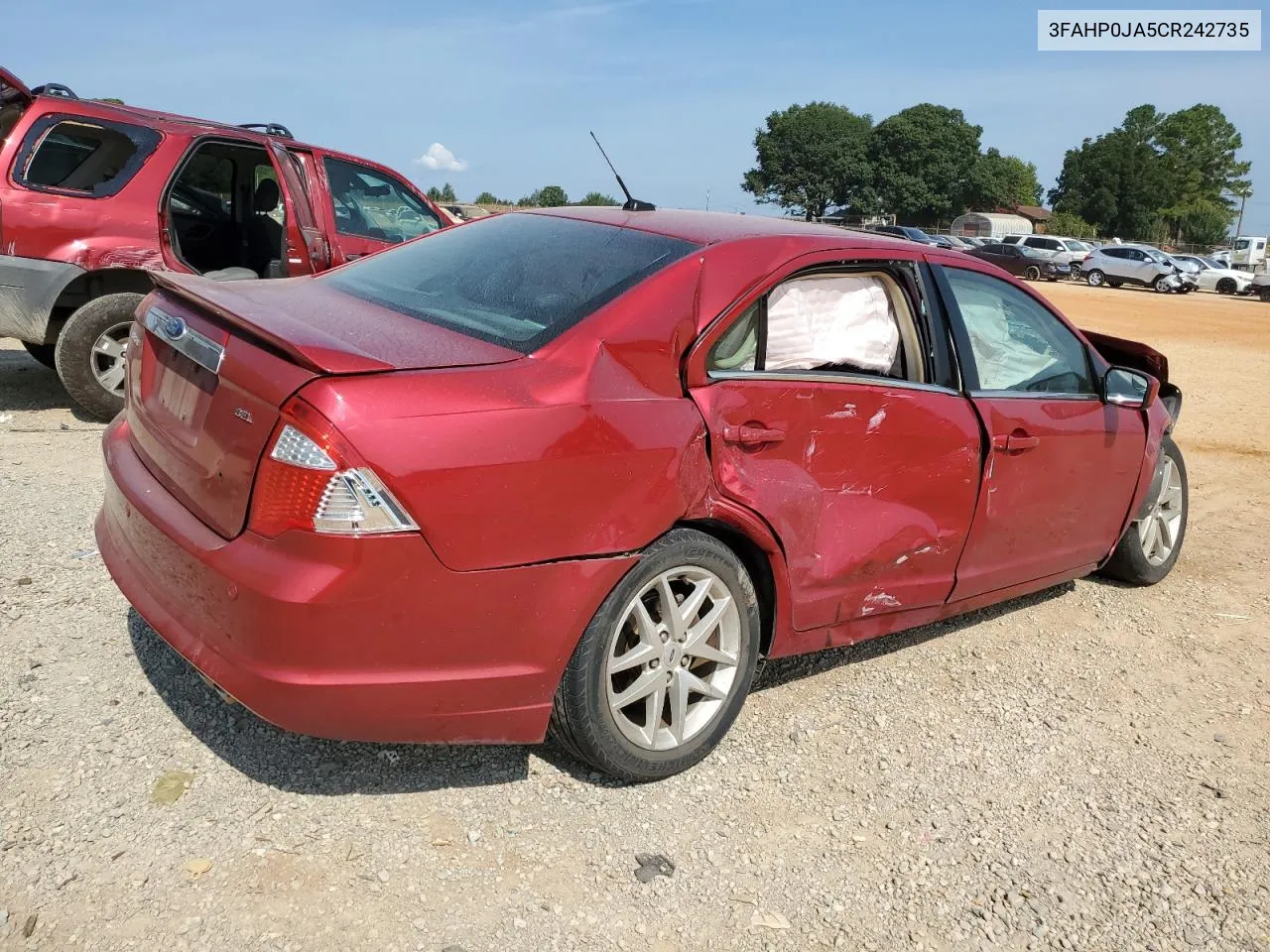 2012 Ford Fusion Sel VIN: 3FAHP0JA5CR242735 Lot: 67600764