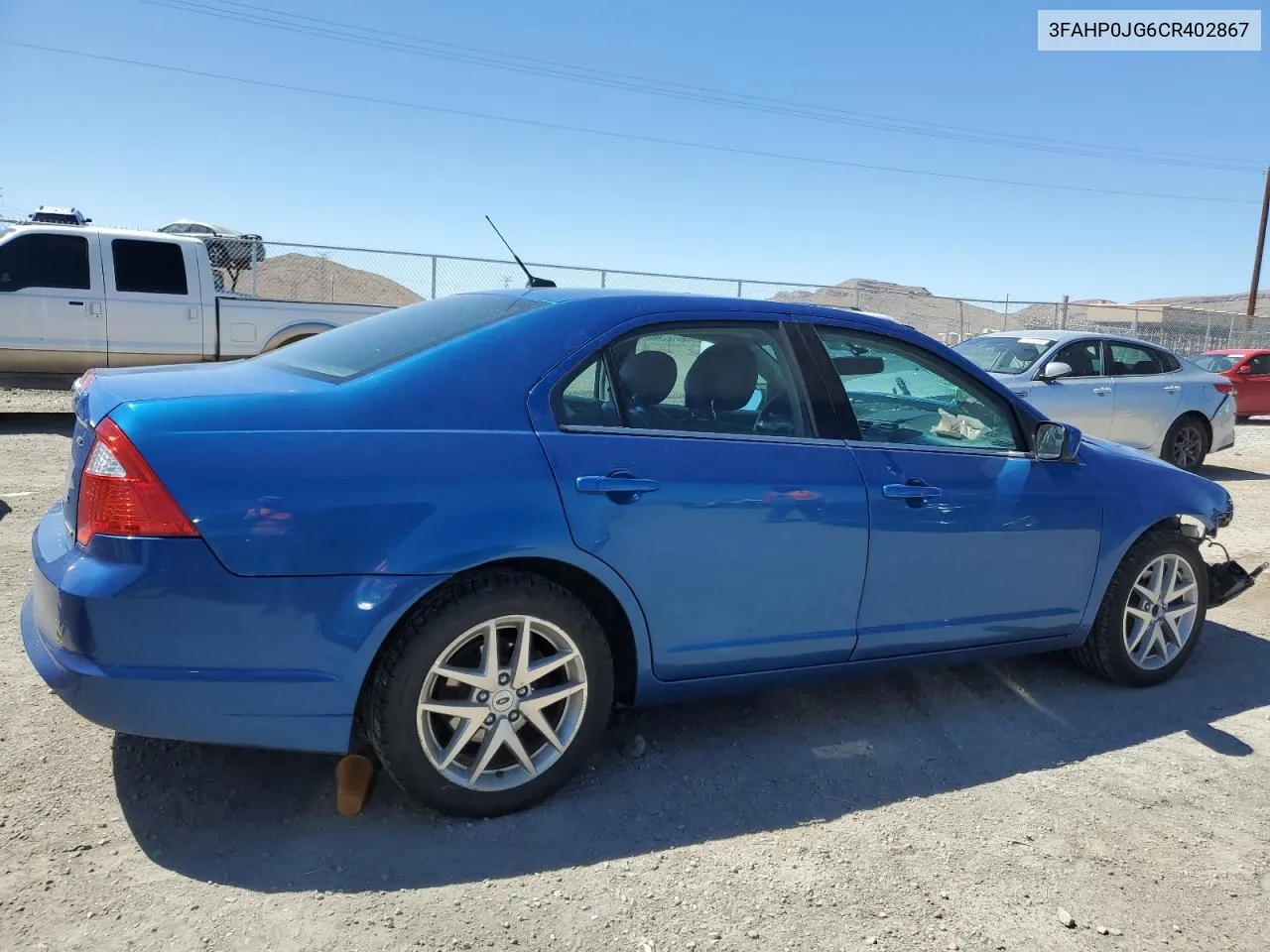 2012 Ford Fusion Sel VIN: 3FAHP0JG6CR402867 Lot: 67669654