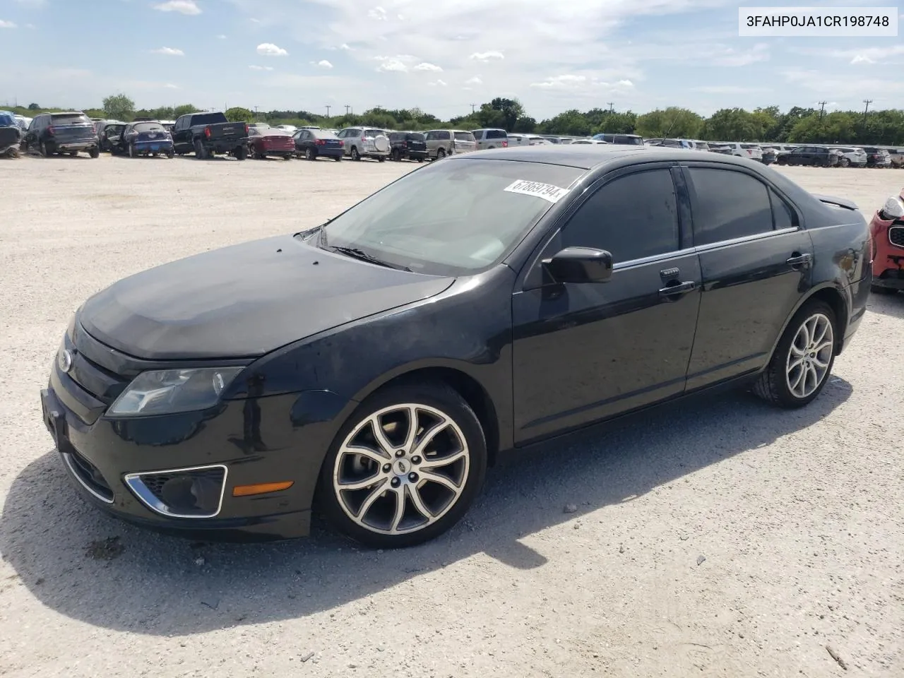 2012 Ford Fusion Sel VIN: 3FAHP0JA1CR198748 Lot: 67869794