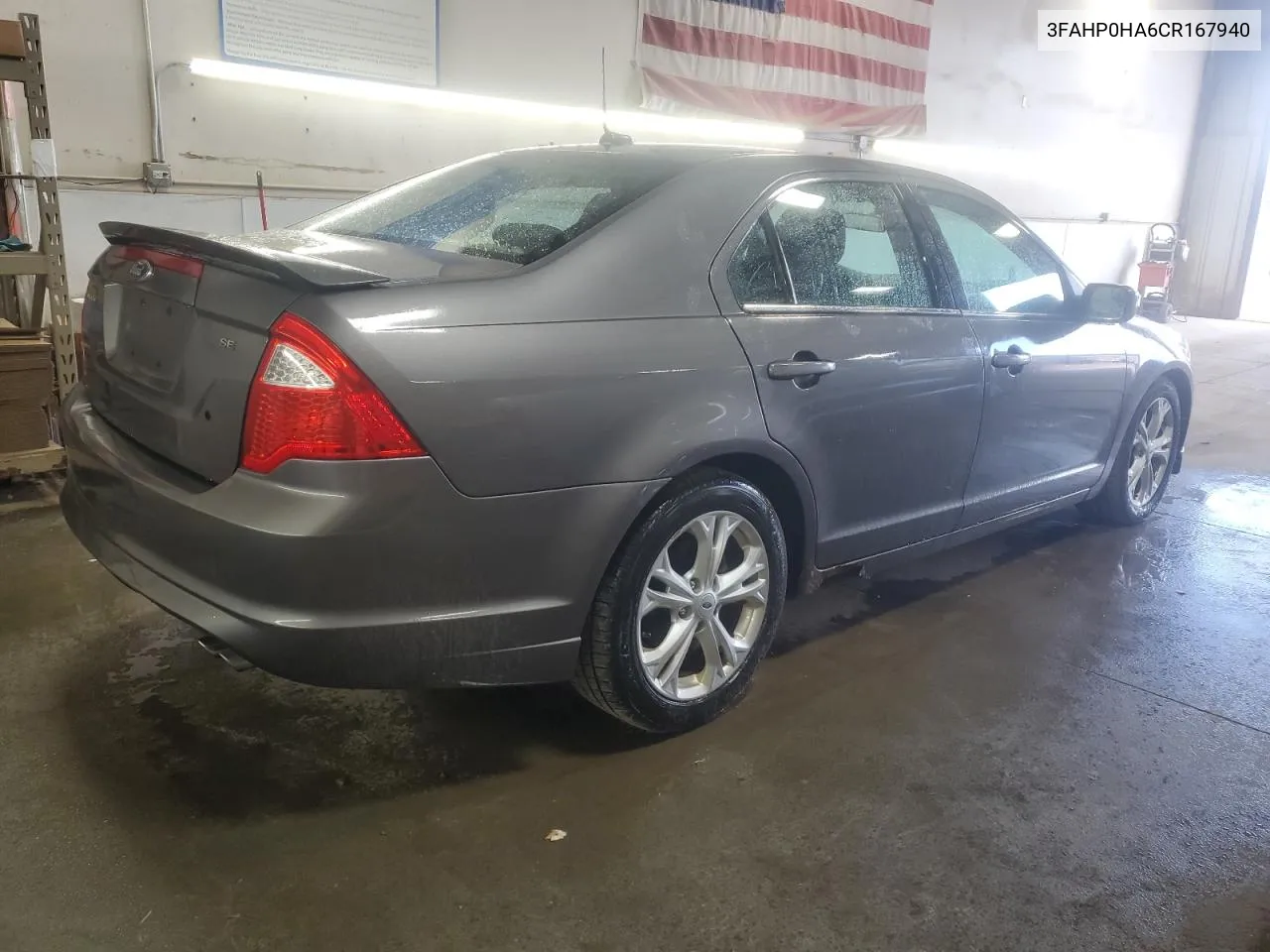 2012 Ford Fusion Se VIN: 3FAHP0HA6CR167940 Lot: 68005004