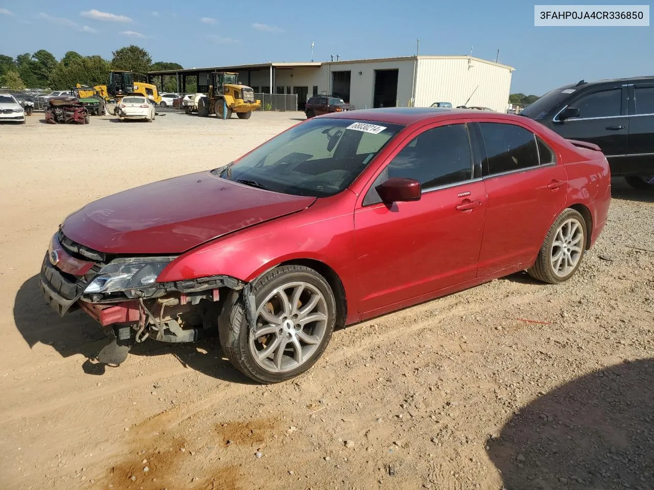 2012 Ford Fusion Sel VIN: 3FAHP0JA4CR336850 Lot: 68030214