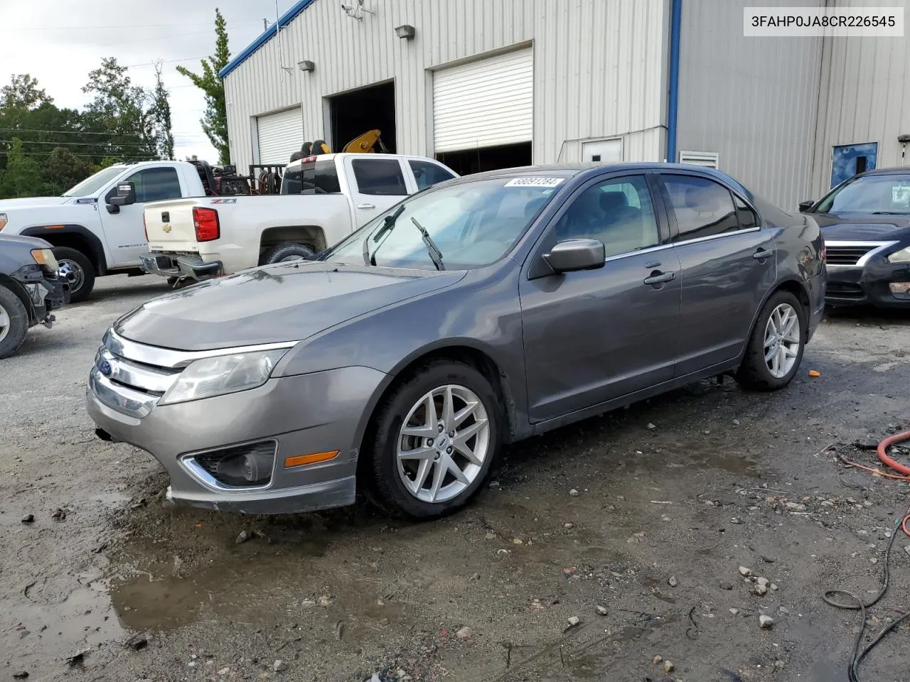 2012 Ford Fusion Sel VIN: 3FAHP0JA8CR226545 Lot: 68091284