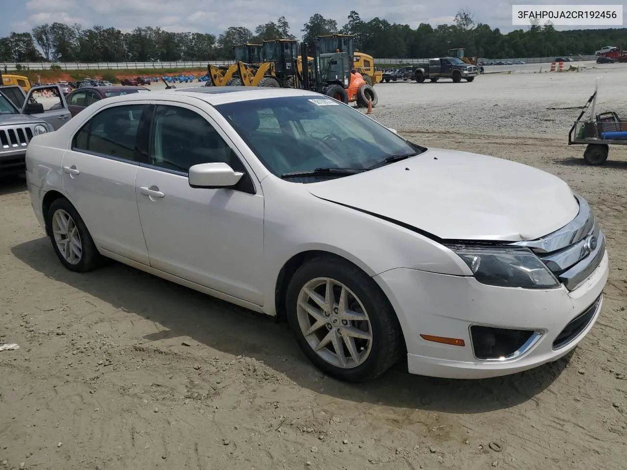 2012 Ford Fusion Sel VIN: 3FAHP0JA2CR192456 Lot: 68109574