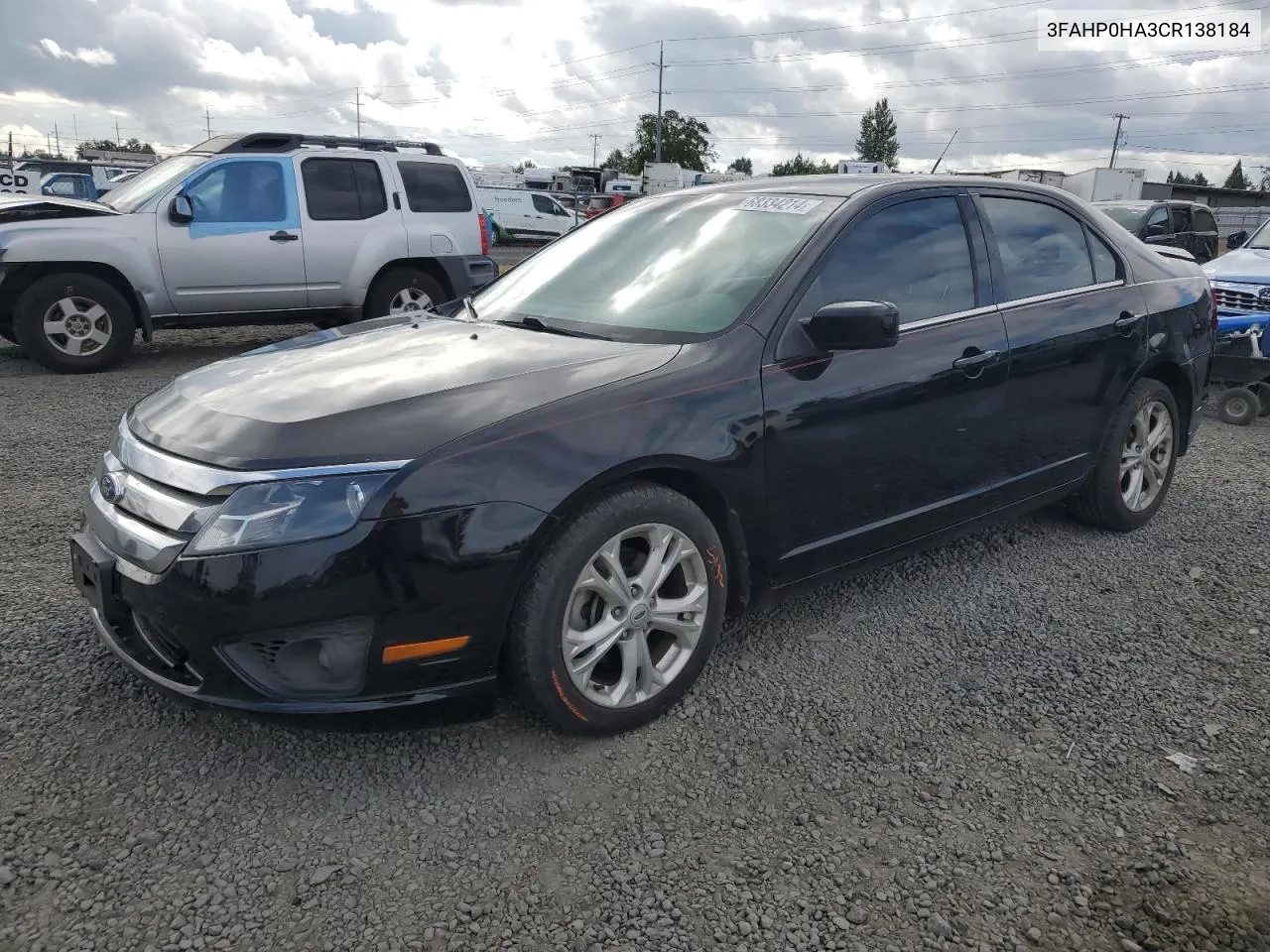 2012 Ford Fusion Se VIN: 3FAHP0HA3CR138184 Lot: 68334214