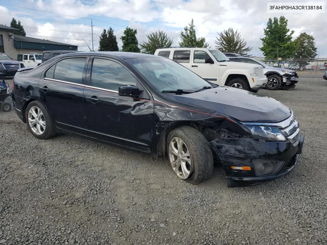 2012 Ford Fusion Se VIN: 3FAHP0HA3CR138184 Lot: 68334214