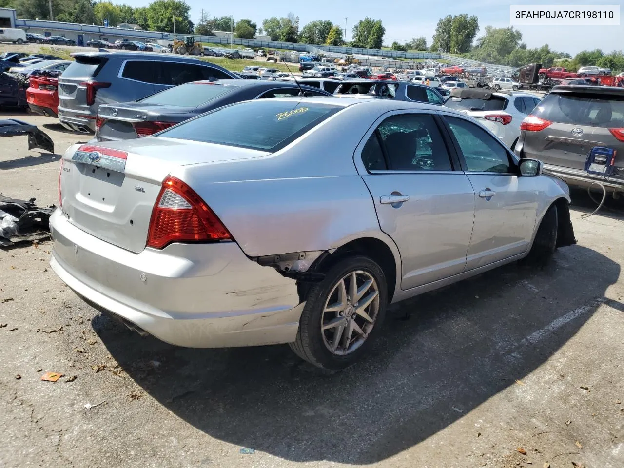 2012 Ford Fusion Sel VIN: 3FAHP0JA7CR198110 Lot: 68352684