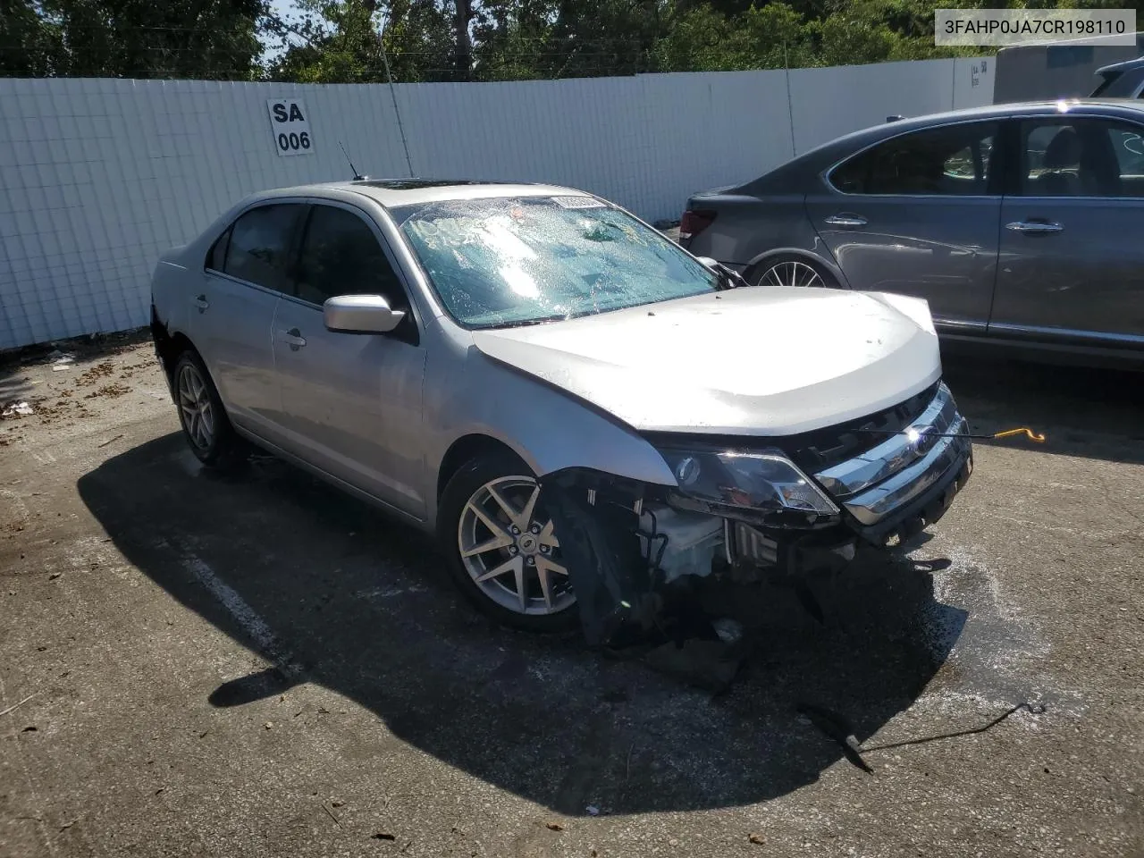 2012 Ford Fusion Sel VIN: 3FAHP0JA7CR198110 Lot: 68352684