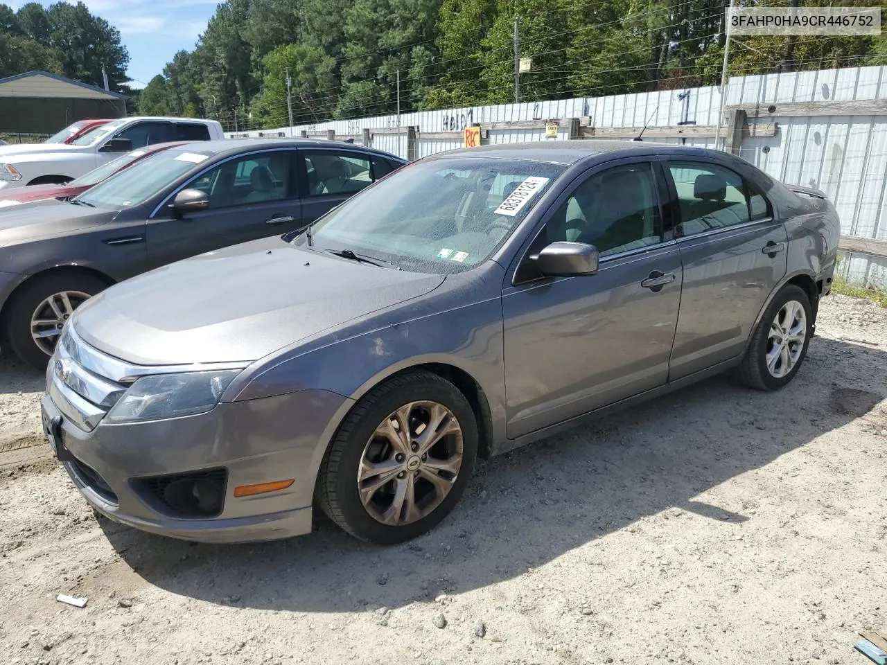 2012 Ford Fusion Se VIN: 3FAHP0HA9CR446752 Lot: 68378124