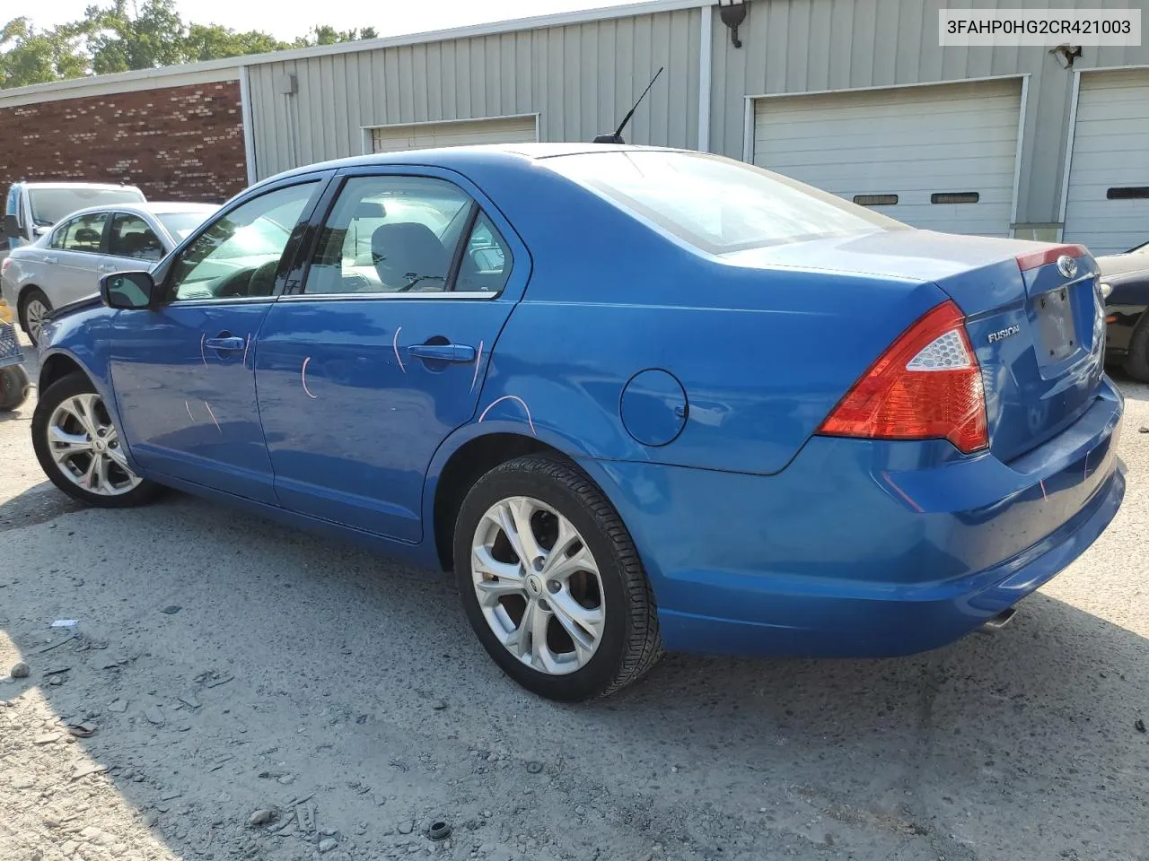 2012 Ford Fusion Se VIN: 3FAHP0HG2CR421003 Lot: 68818324