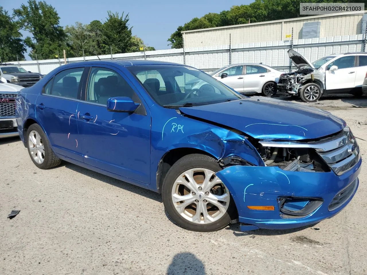 2012 Ford Fusion Se VIN: 3FAHP0HG2CR421003 Lot: 68818324