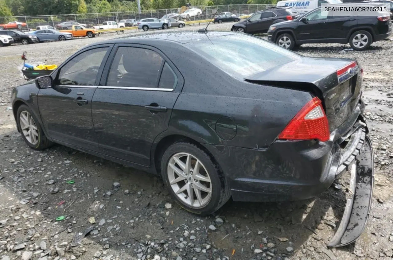 2012 Ford Fusion Sel VIN: 3FAHP0JA6CR265215 Lot: 69072954