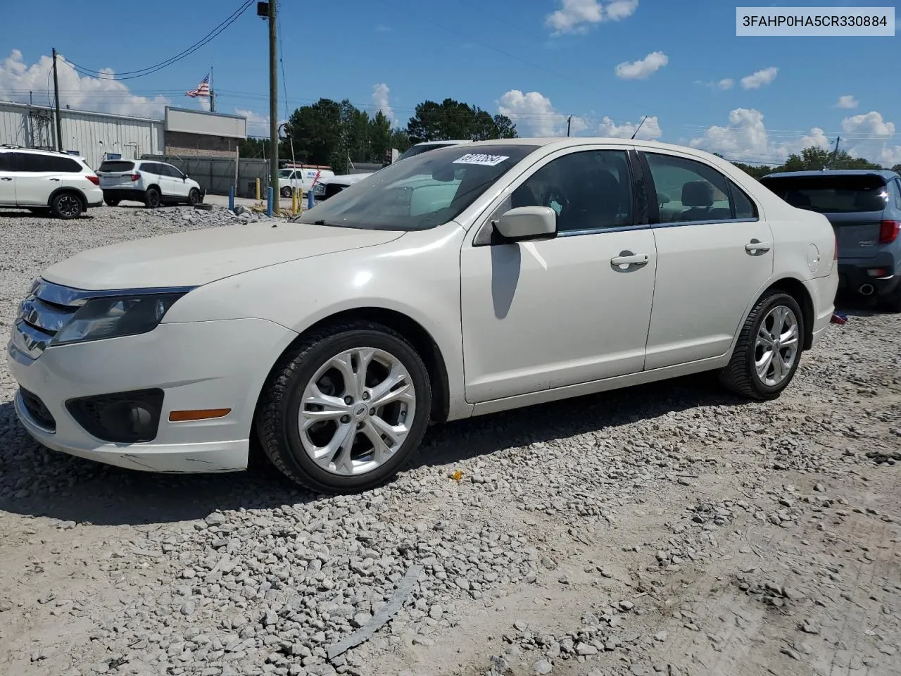 2012 Ford Fusion Se VIN: 3FAHP0HA5CR330884 Lot: 69112654