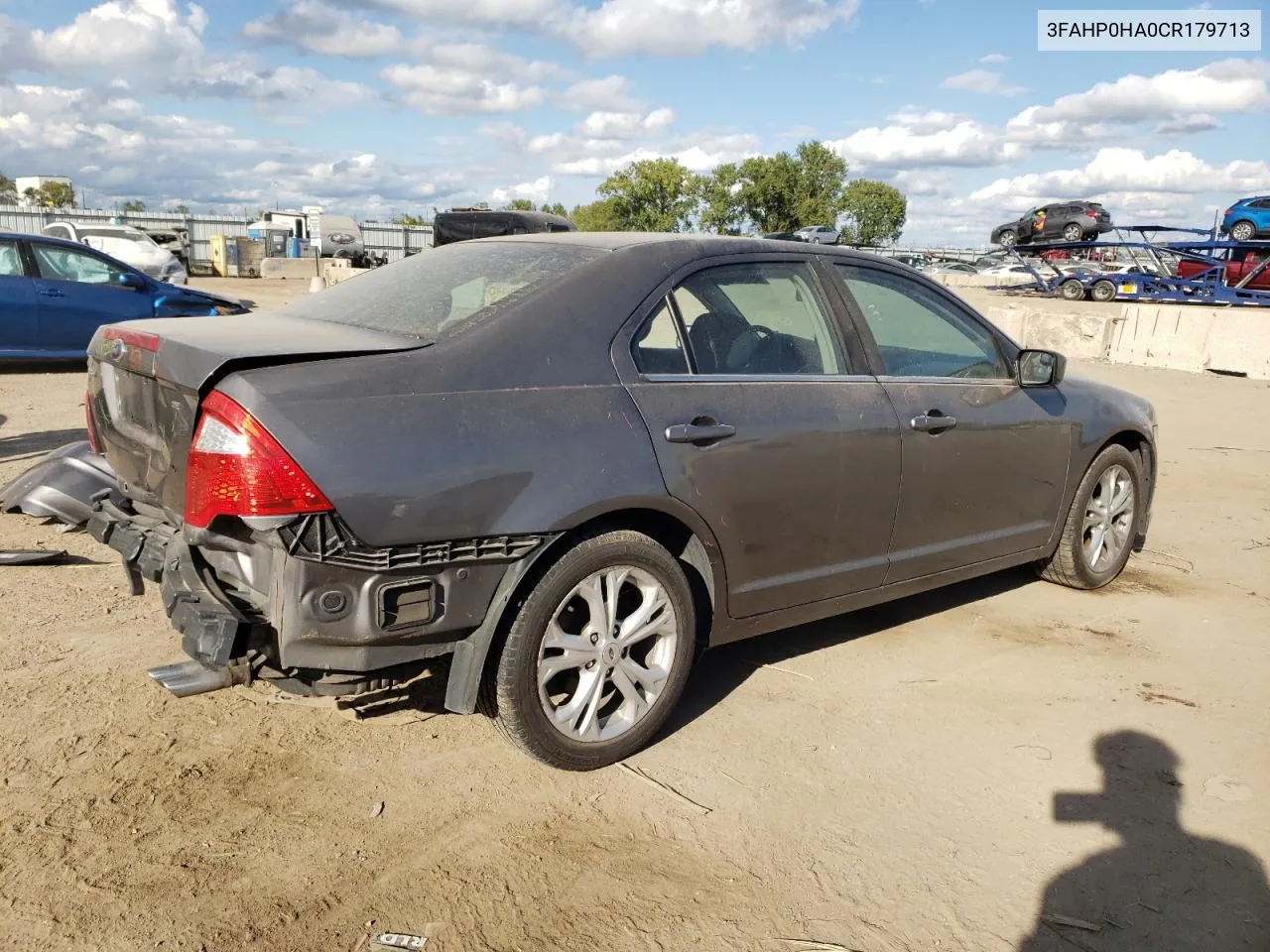 2012 Ford Fusion Se VIN: 3FAHP0HA0CR179713 Lot: 69118404