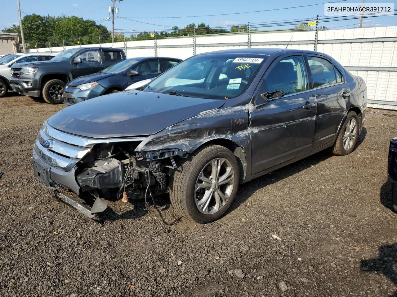 2012 Ford Fusion Se VIN: 3FAHP0HA6CR391712 Lot: 69647104