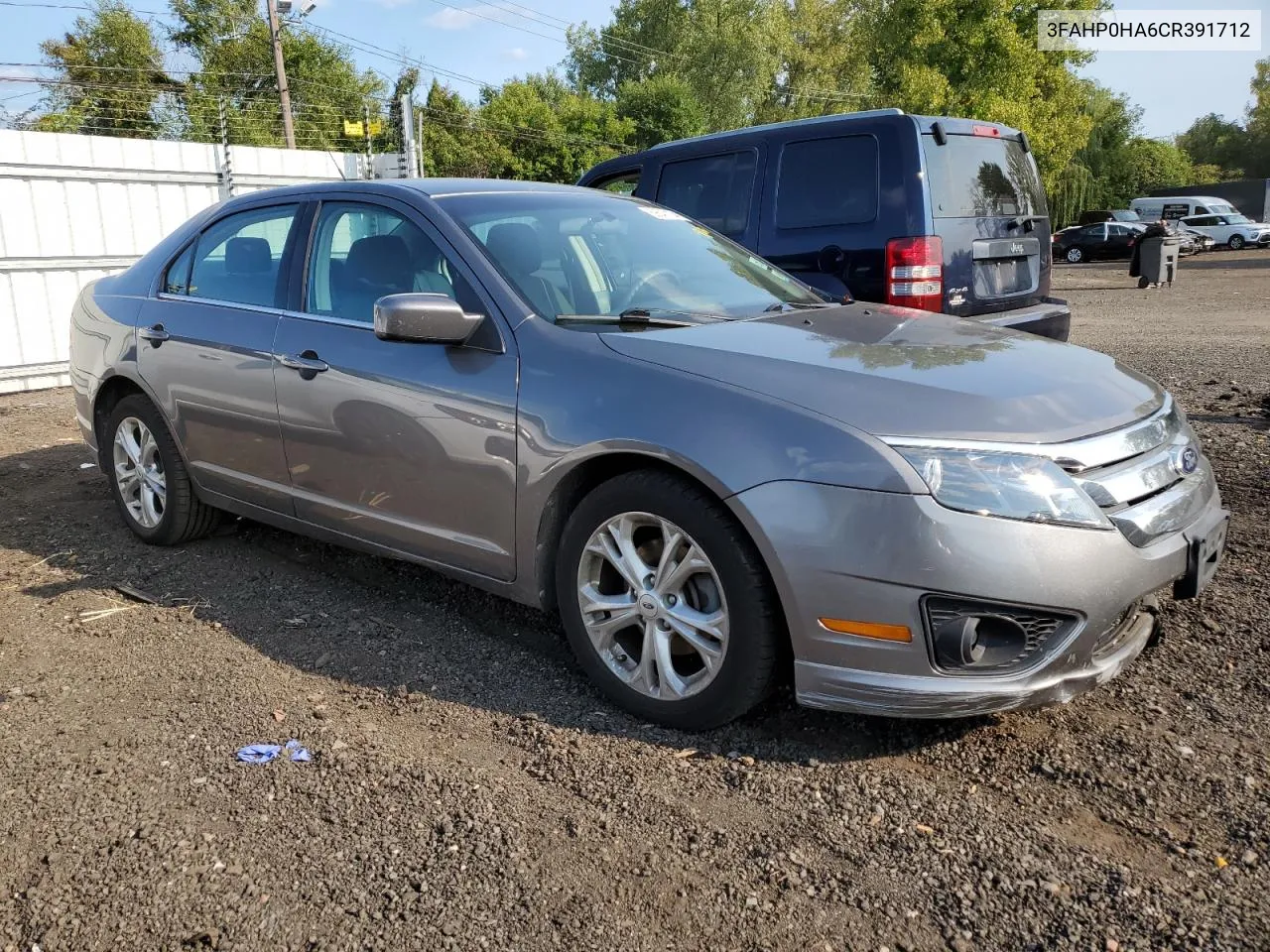 2012 Ford Fusion Se VIN: 3FAHP0HA6CR391712 Lot: 69647104