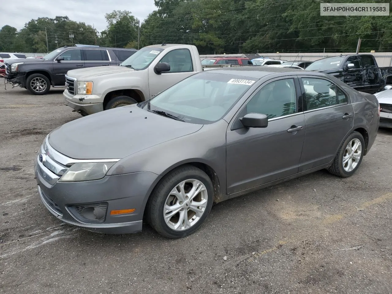 2012 Ford Fusion Se VIN: 3FAHP0HG4CR119583 Lot: 69931134