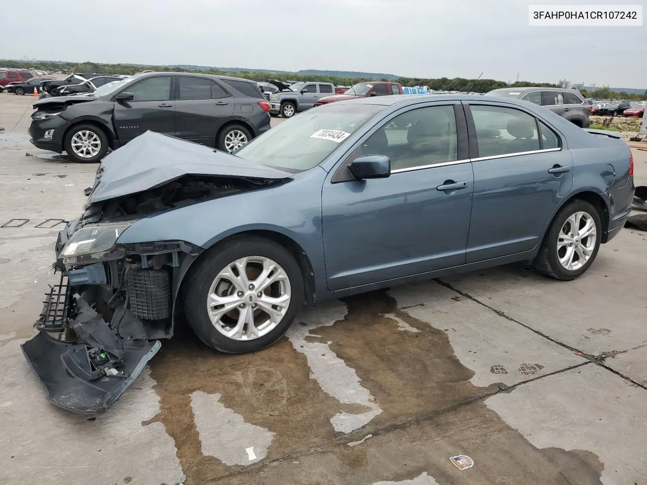 2012 Ford Fusion Se VIN: 3FAHP0HA1CR107242 Lot: 70034434