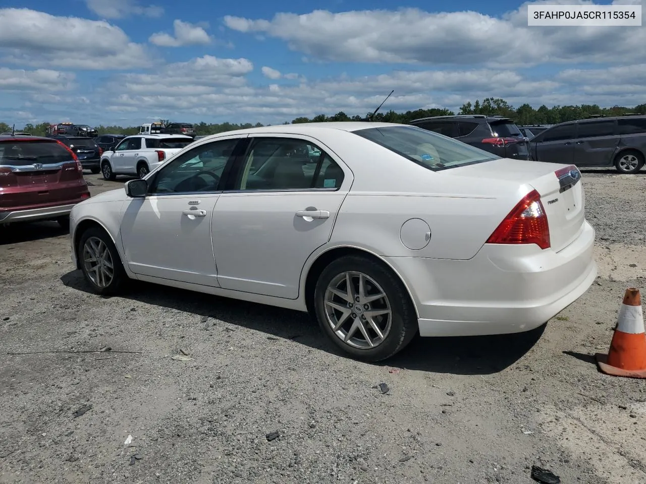 2012 Ford Fusion Sel VIN: 3FAHP0JA5CR115354 Lot: 70215164