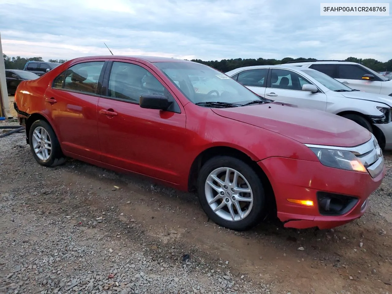 2012 Ford Fusion S VIN: 3FAHP0GA1CR248765 Lot: 70224524