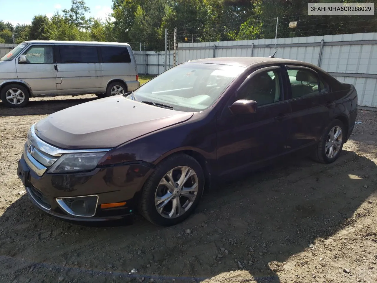 2012 Ford Fusion Se VIN: 3FAHP0HA6CR288029 Lot: 70358894