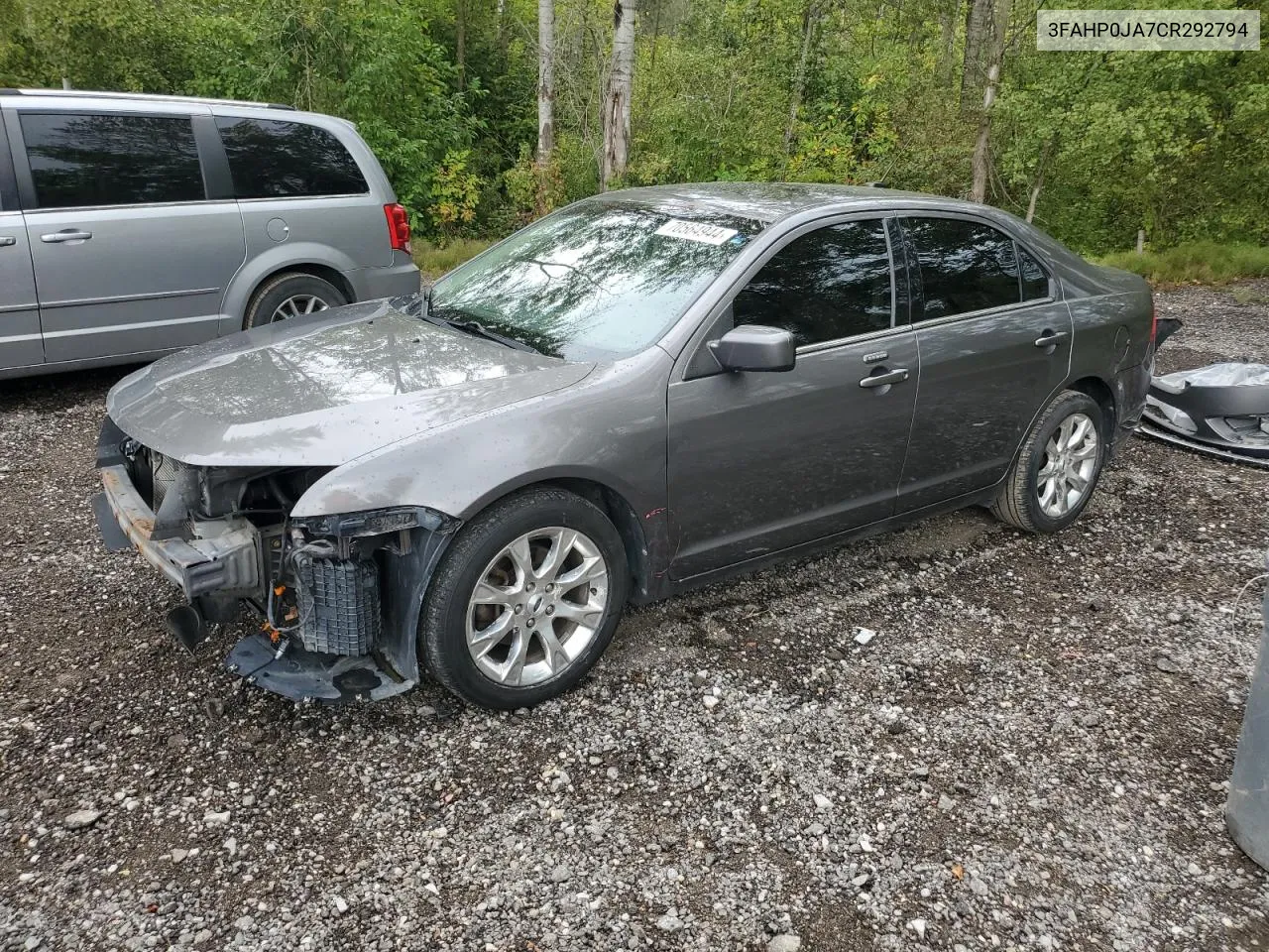 2012 Ford Fusion Sel VIN: 3FAHP0JA7CR292794 Lot: 70564944