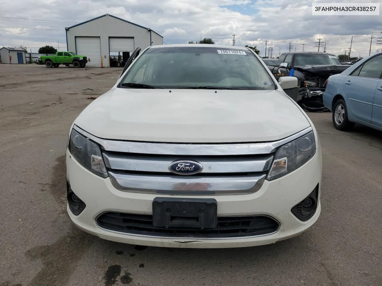 2012 Ford Fusion Se VIN: 3FAHP0HA3CR438257 Lot: 70611024