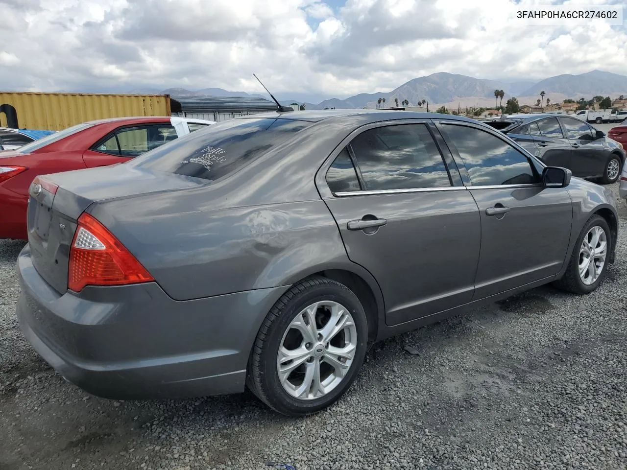 2012 Ford Fusion Se VIN: 3FAHP0HA6CR274602 Lot: 70861974