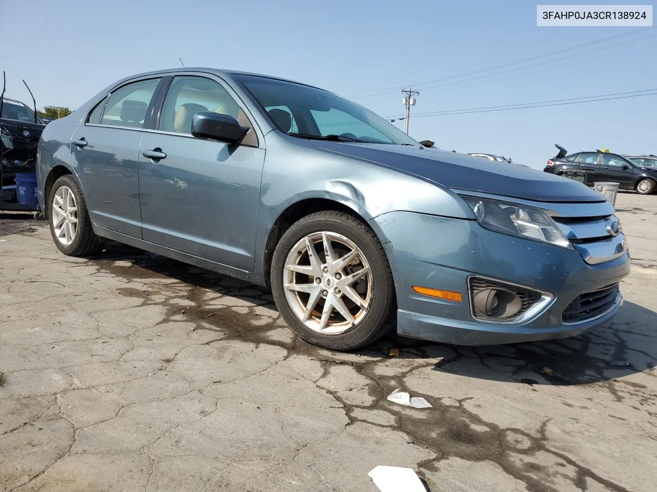 2012 Ford Fusion Sel VIN: 3FAHP0JA3CR138924 Lot: 70890384