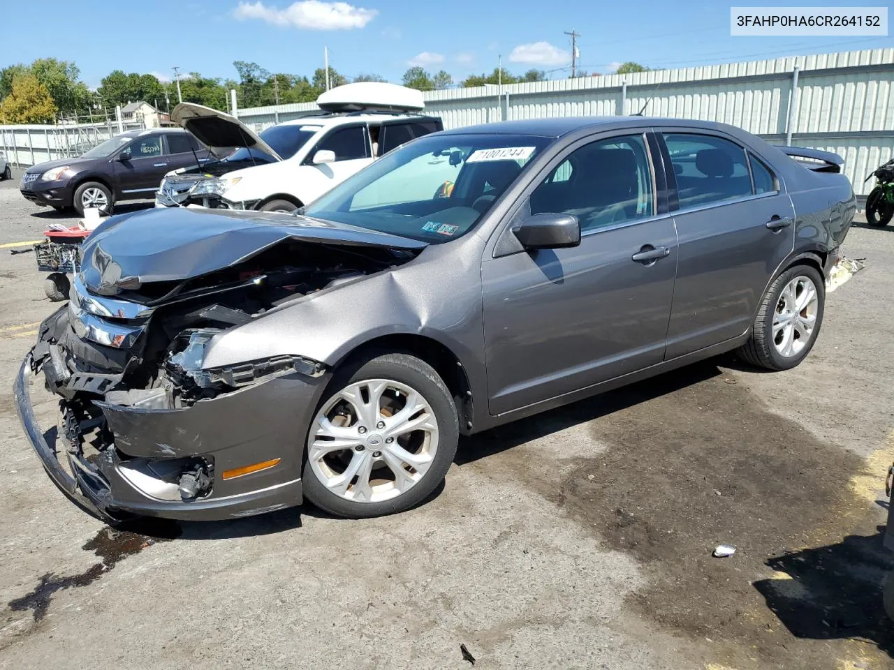 2012 Ford Fusion Se VIN: 3FAHP0HA6CR264152 Lot: 71001244