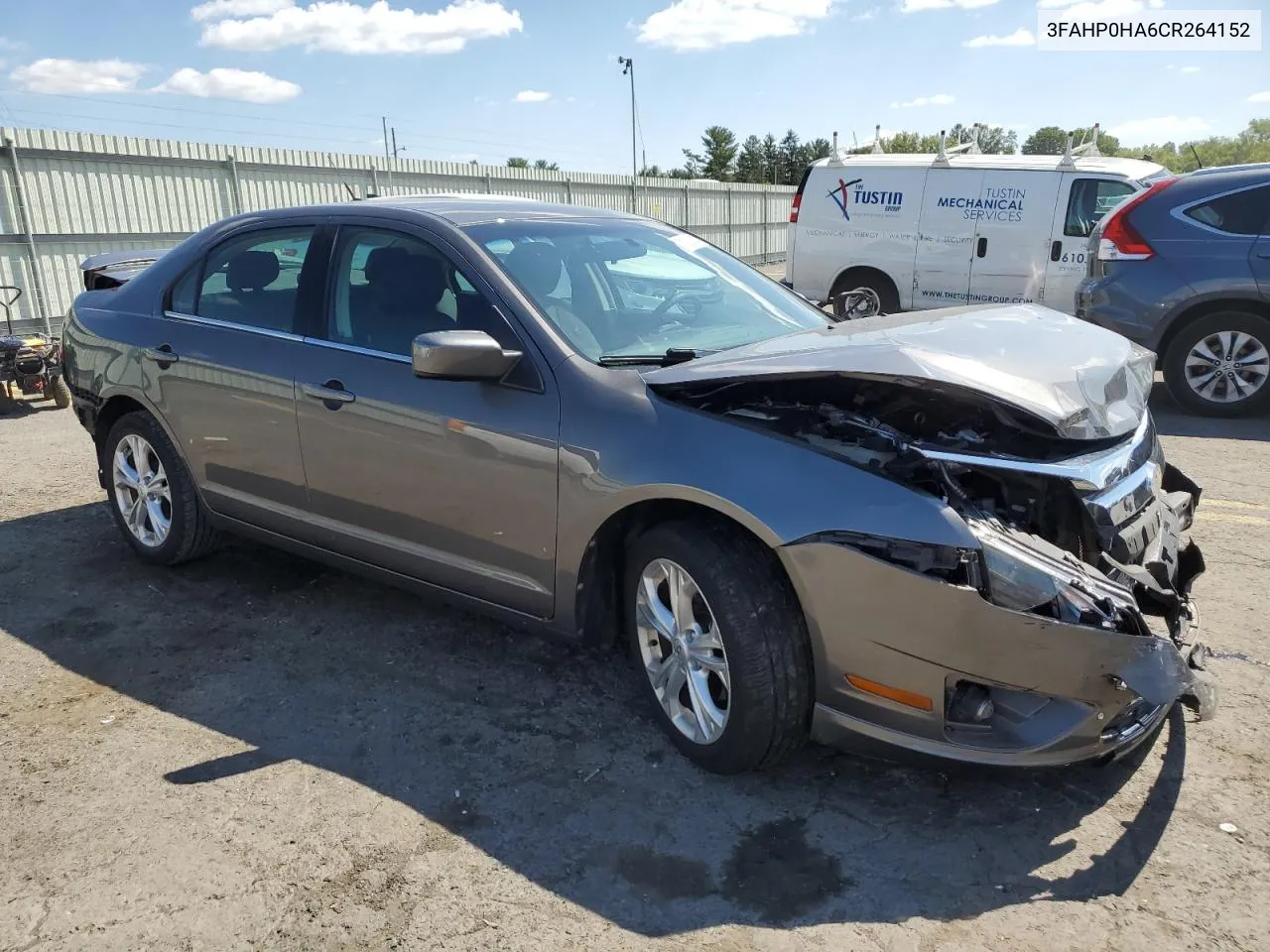 2012 Ford Fusion Se VIN: 3FAHP0HA6CR264152 Lot: 71001244